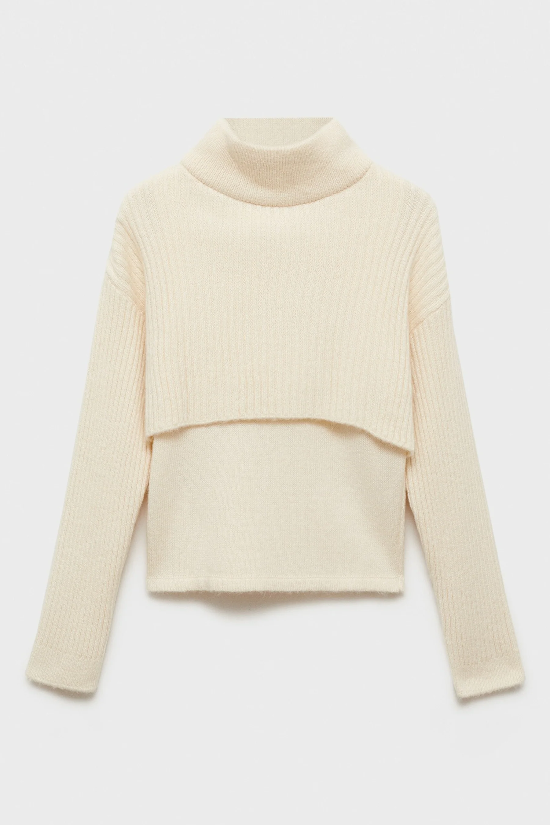 Pull met rolkraag - wit - Image 6