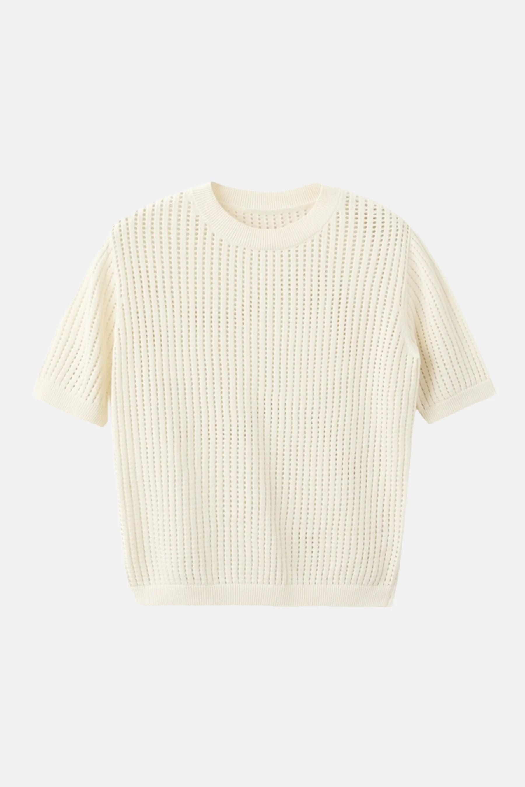 Pull met ronde hals - ecru - Image 6