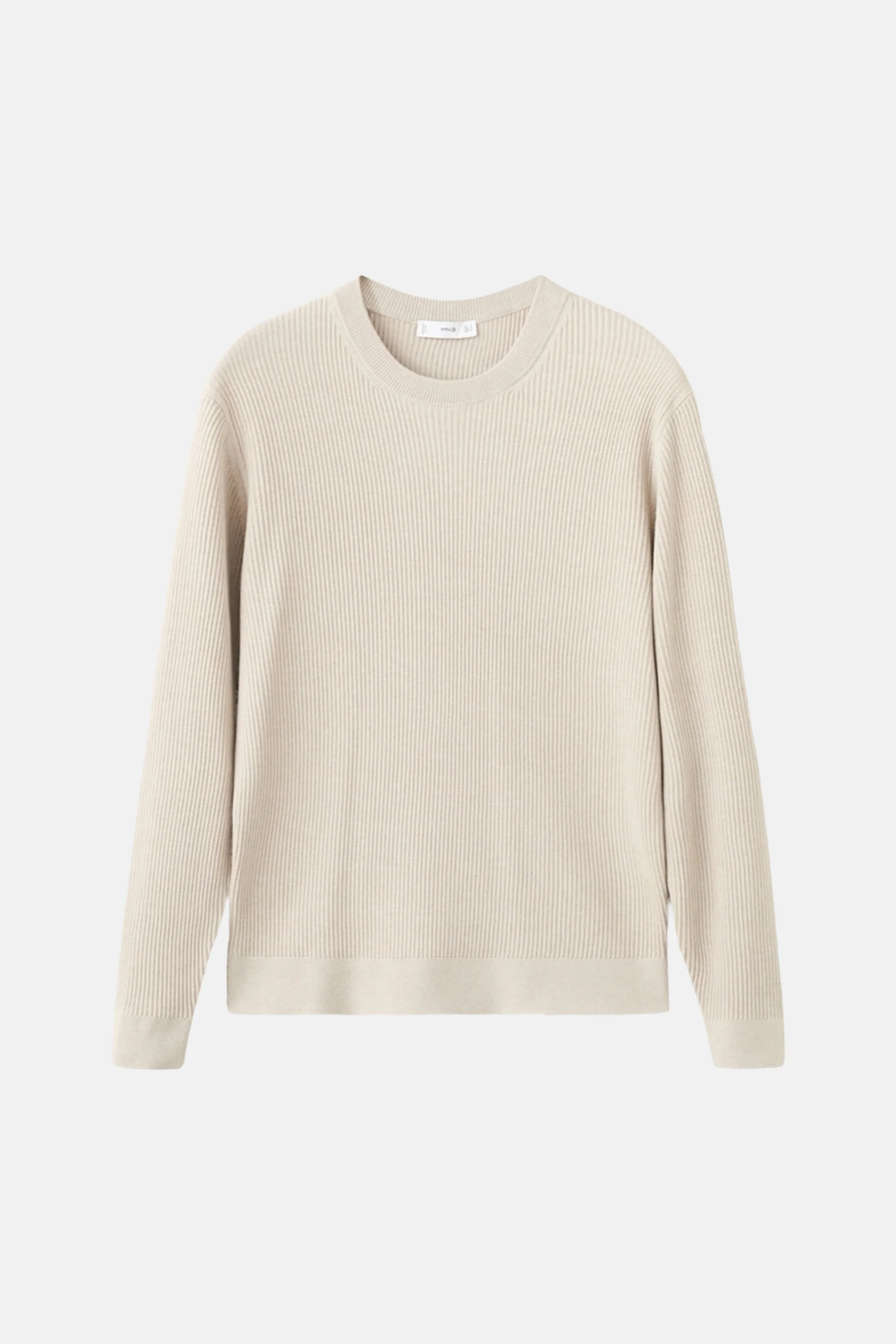 Pull met ronde hals - beige - Image 5