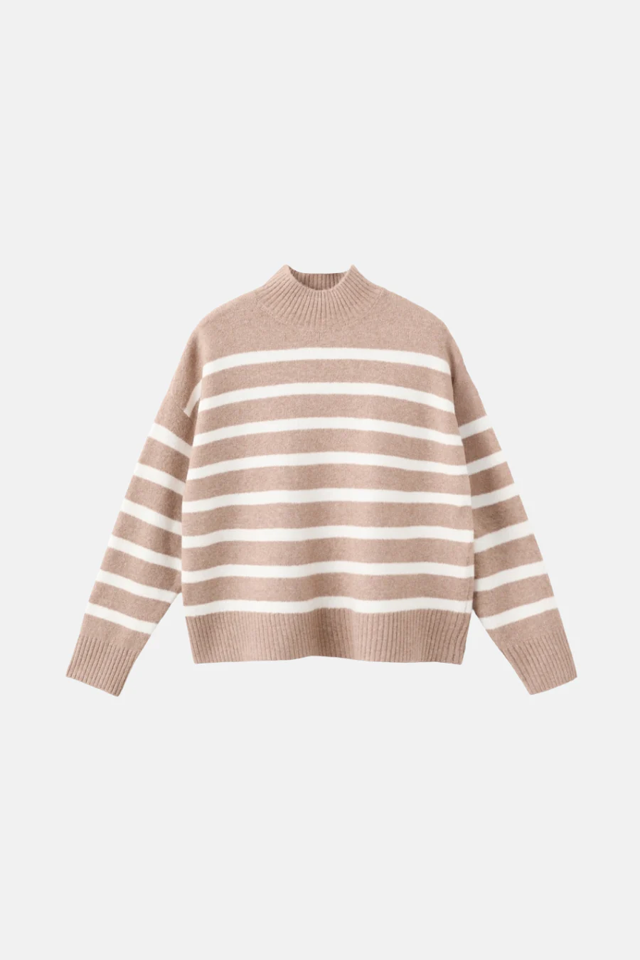 Pull met ronde hals - Beige - Image 6