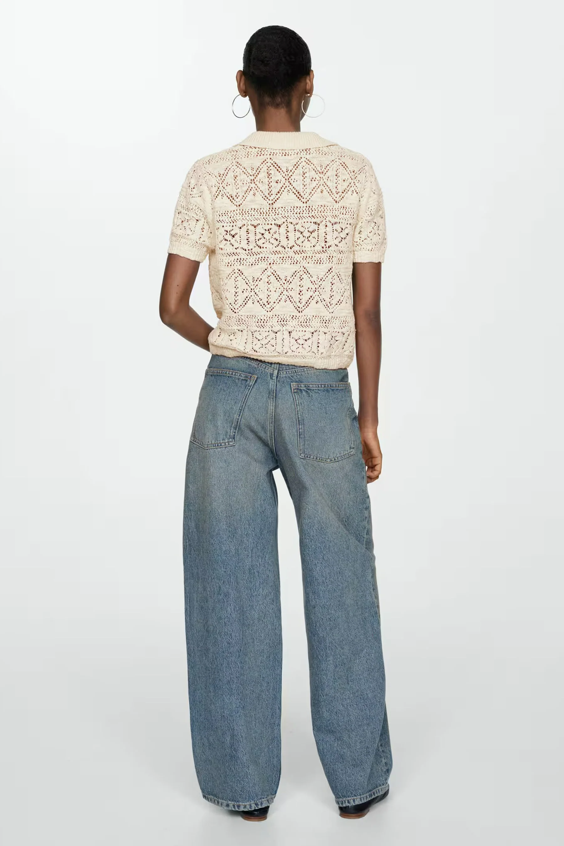 Pull met ronde hals - beige - Image 3