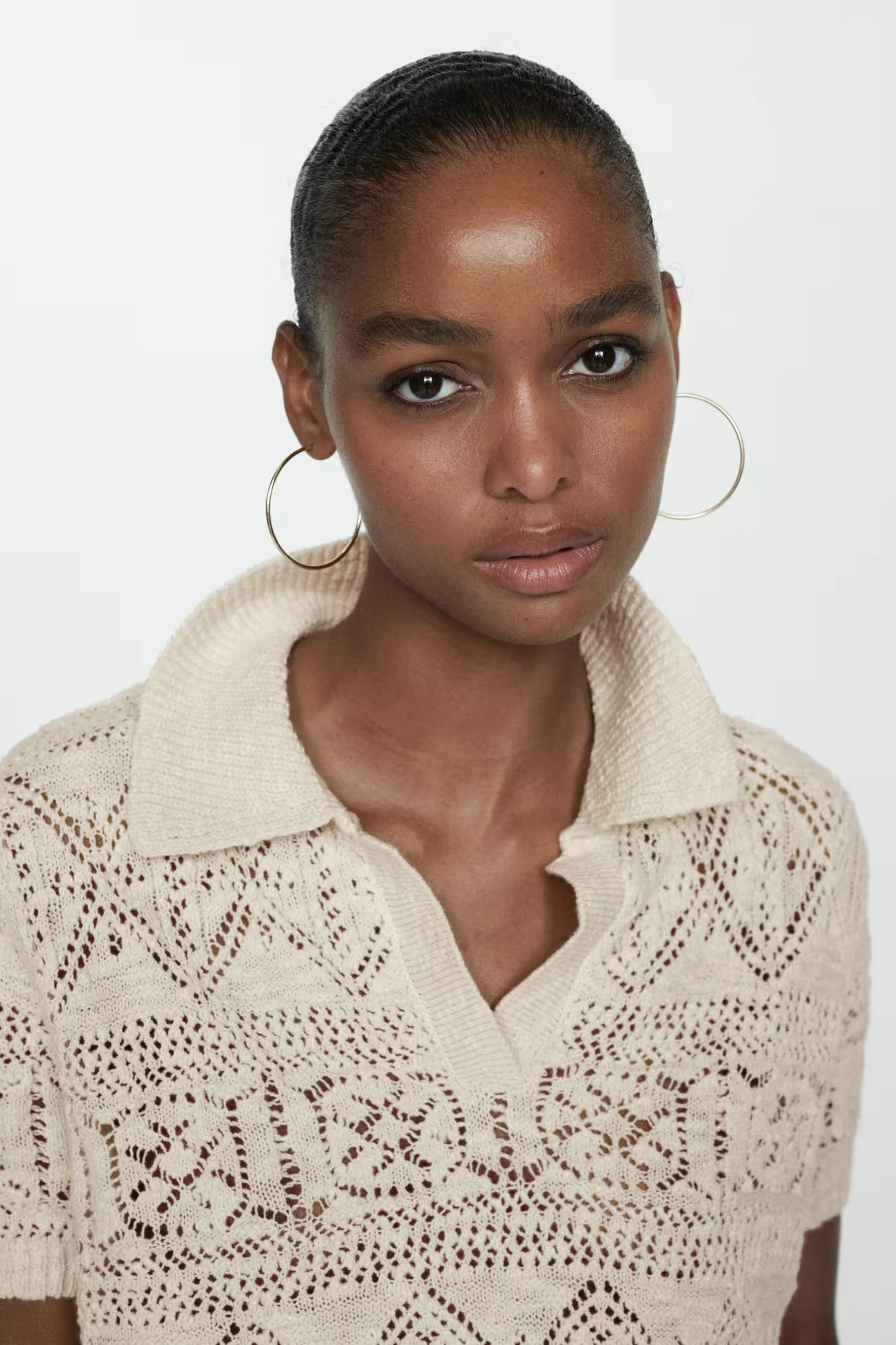 Pull met ronde hals - beige - Image 4