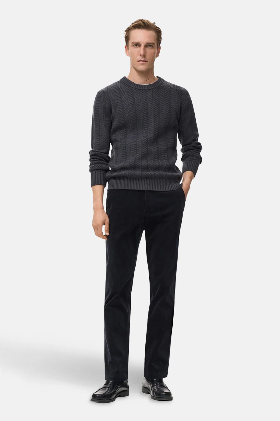 Pull met ronde hals - Grijs - Image 2