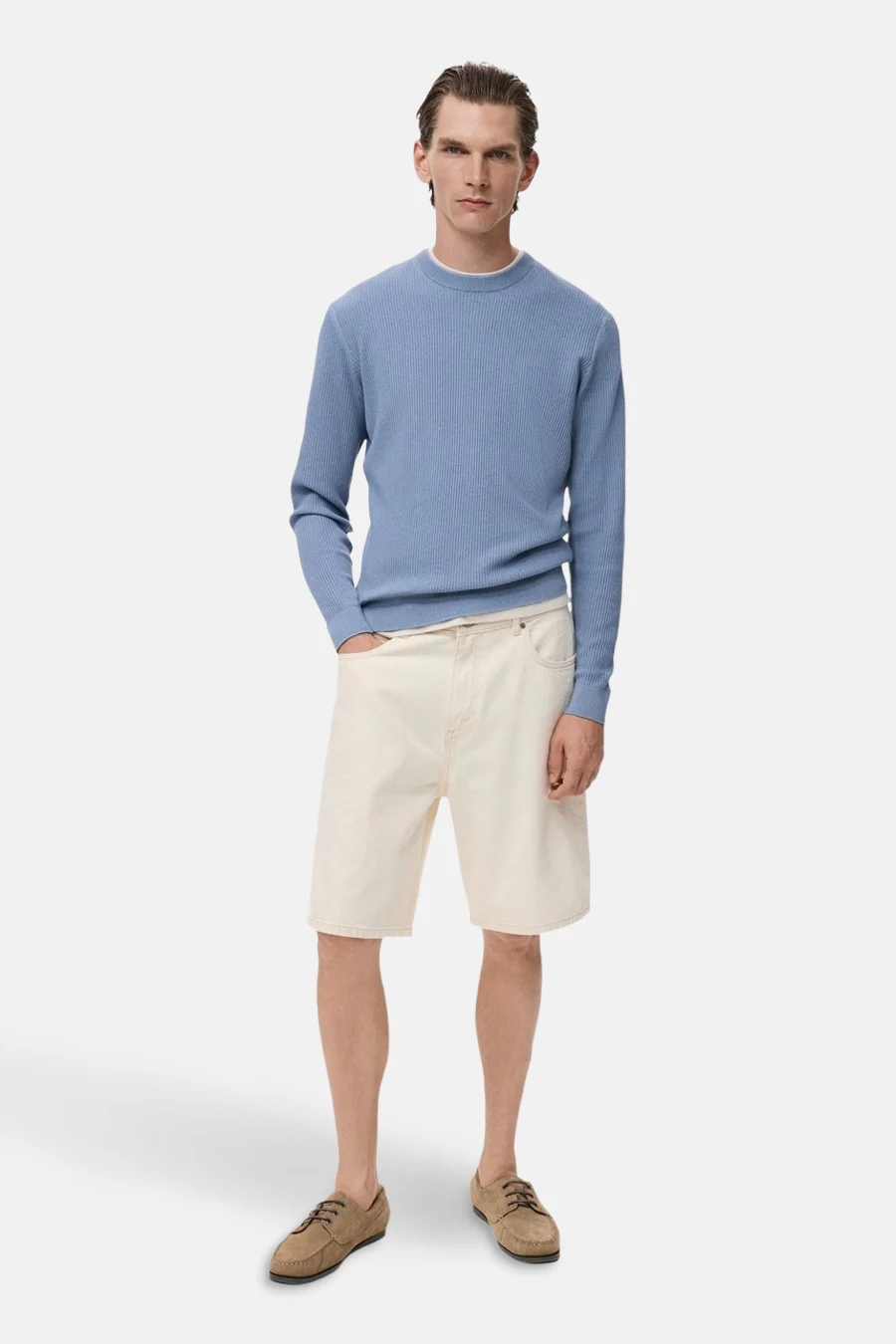 Pull met ronde hals - blauw - Image 2