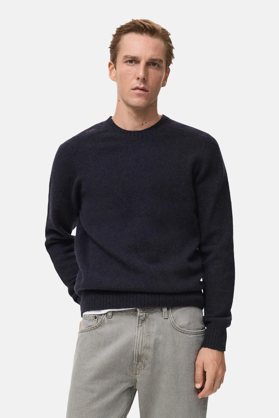 Pull met ronde hals - Donkerblauw