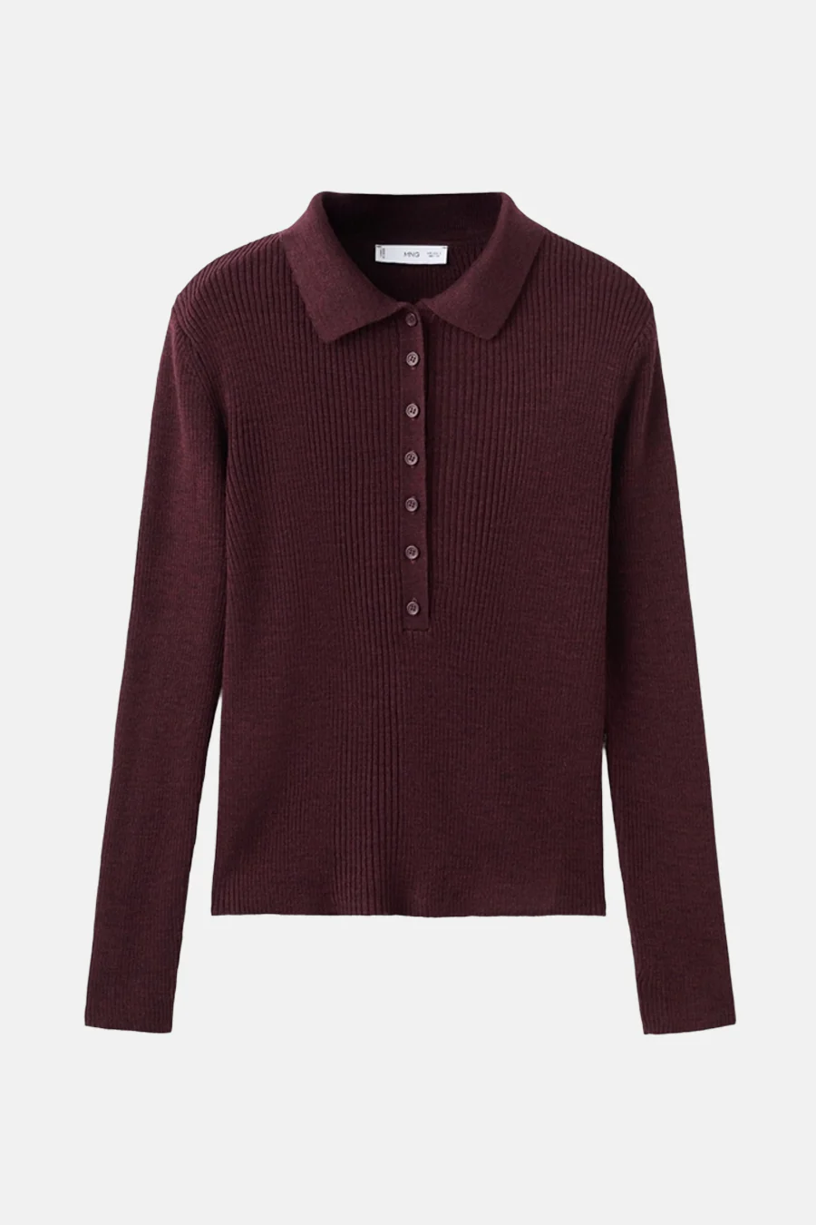 Pull met ronde hals - bordeaux - Image 4