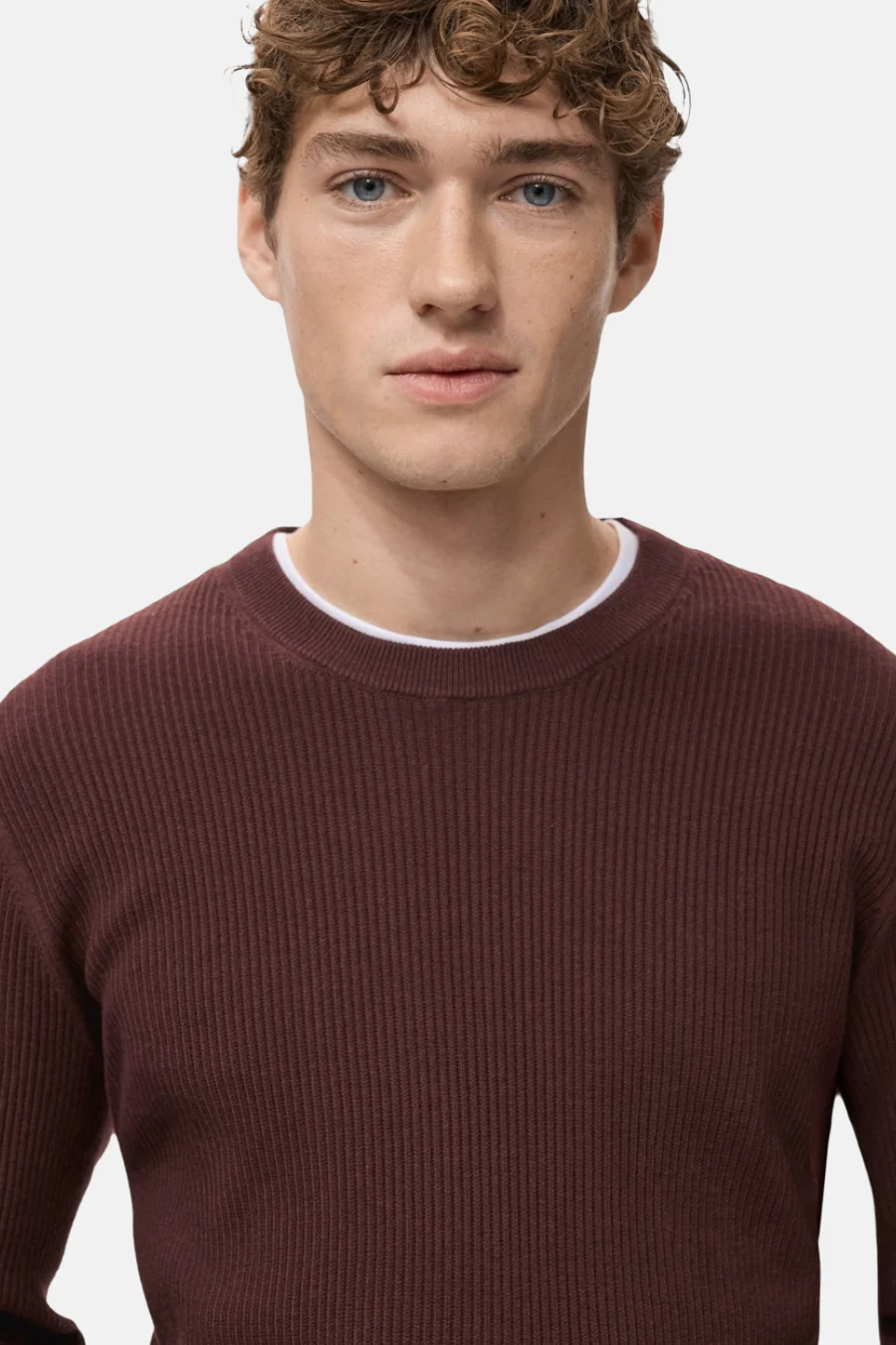 Pull met ronde hals - Bordeaux - Image 4