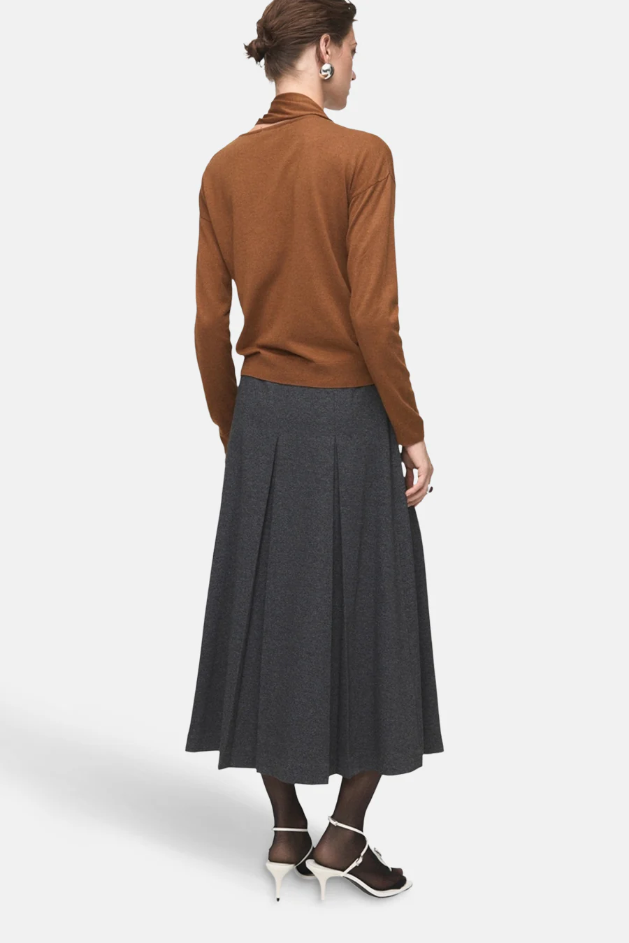 Pull met ronde hals - bruin - Image 3