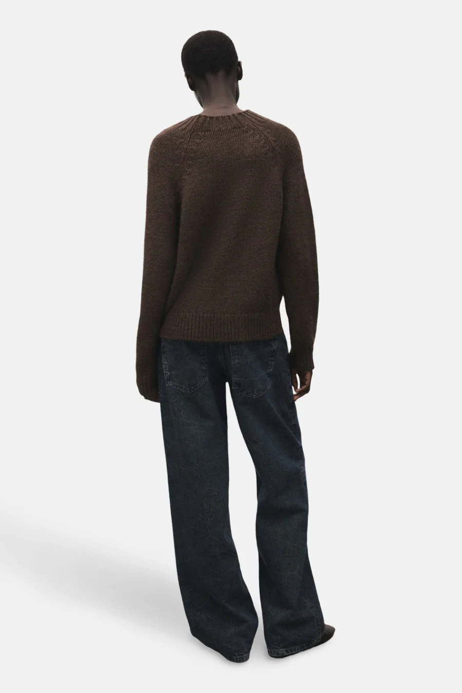Pull met ronde hals - bruin - Image 3