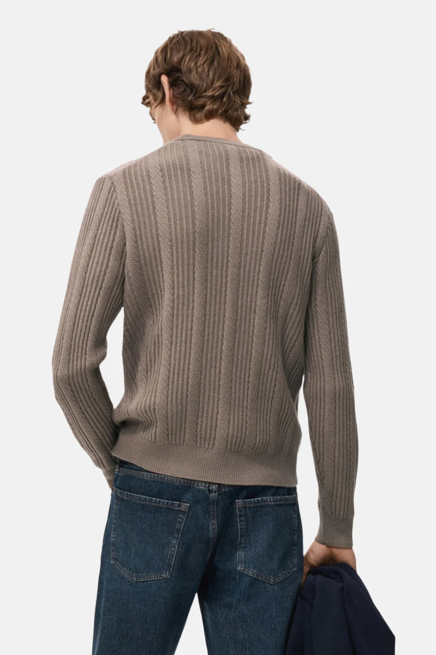 Pull met ronde hals - bruin - Image 3