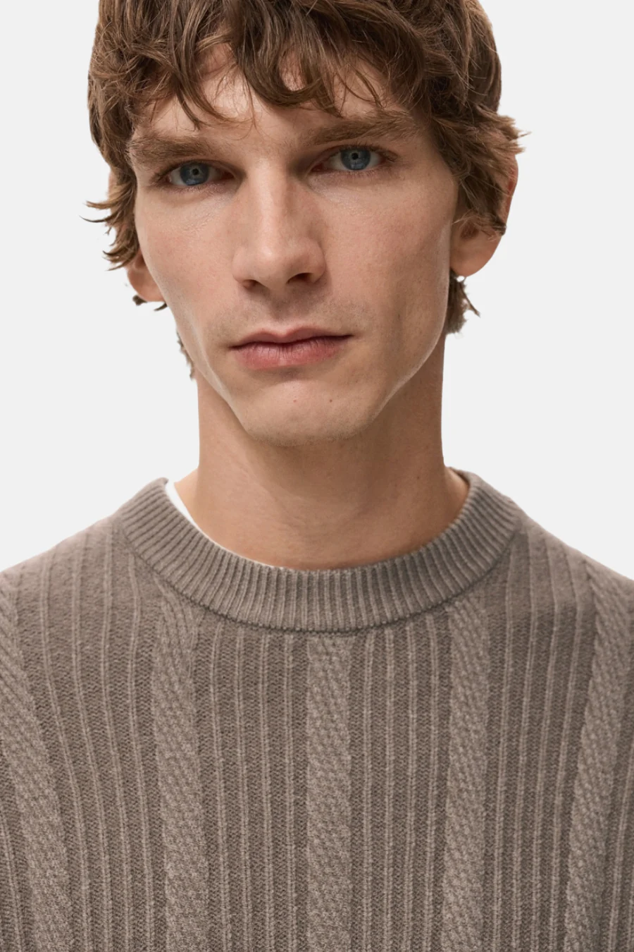 Pull met ronde hals - bruin - Image 4