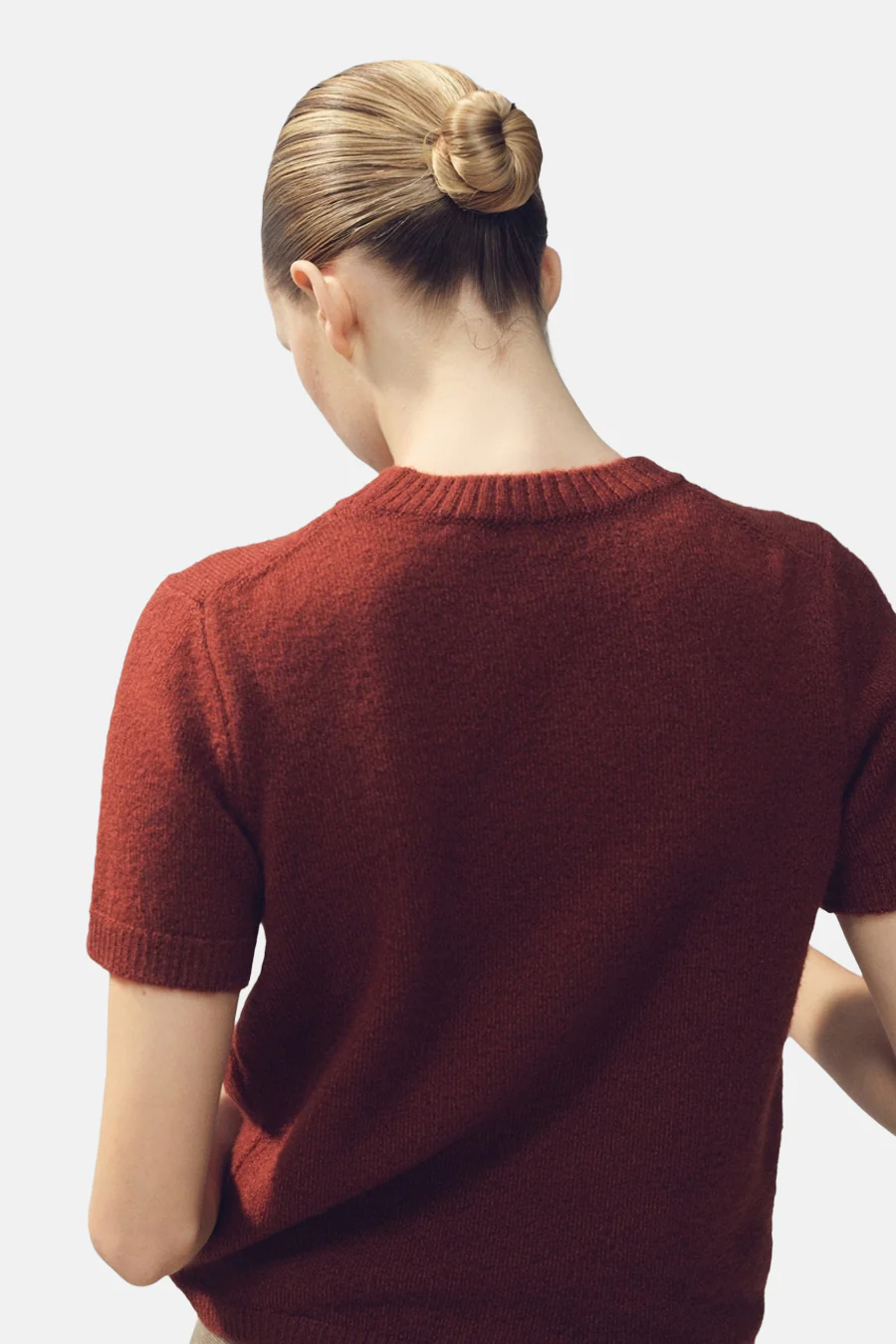 Pull met ronde hals - bruin - Image 3
