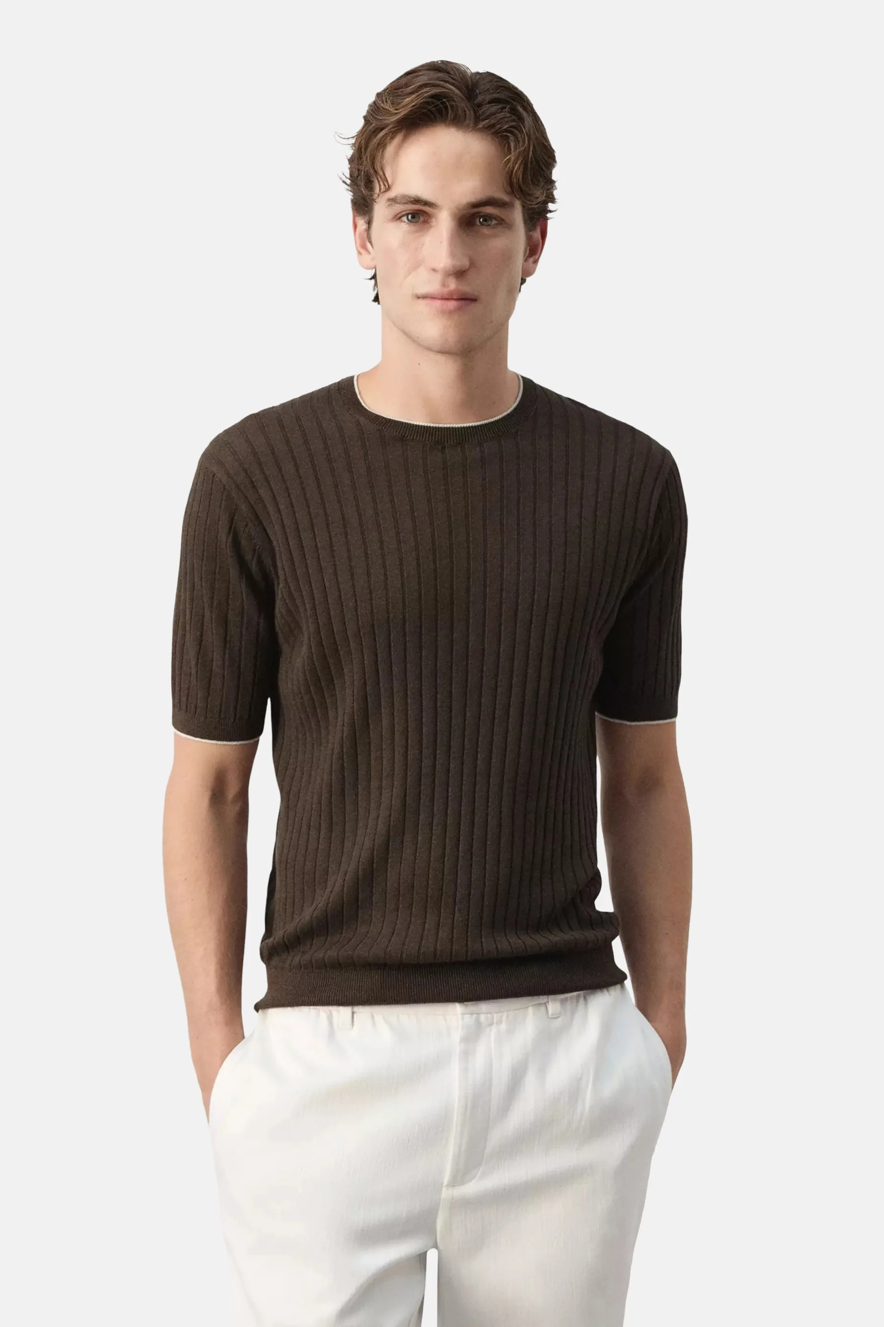 Pull O-hals - bruin
