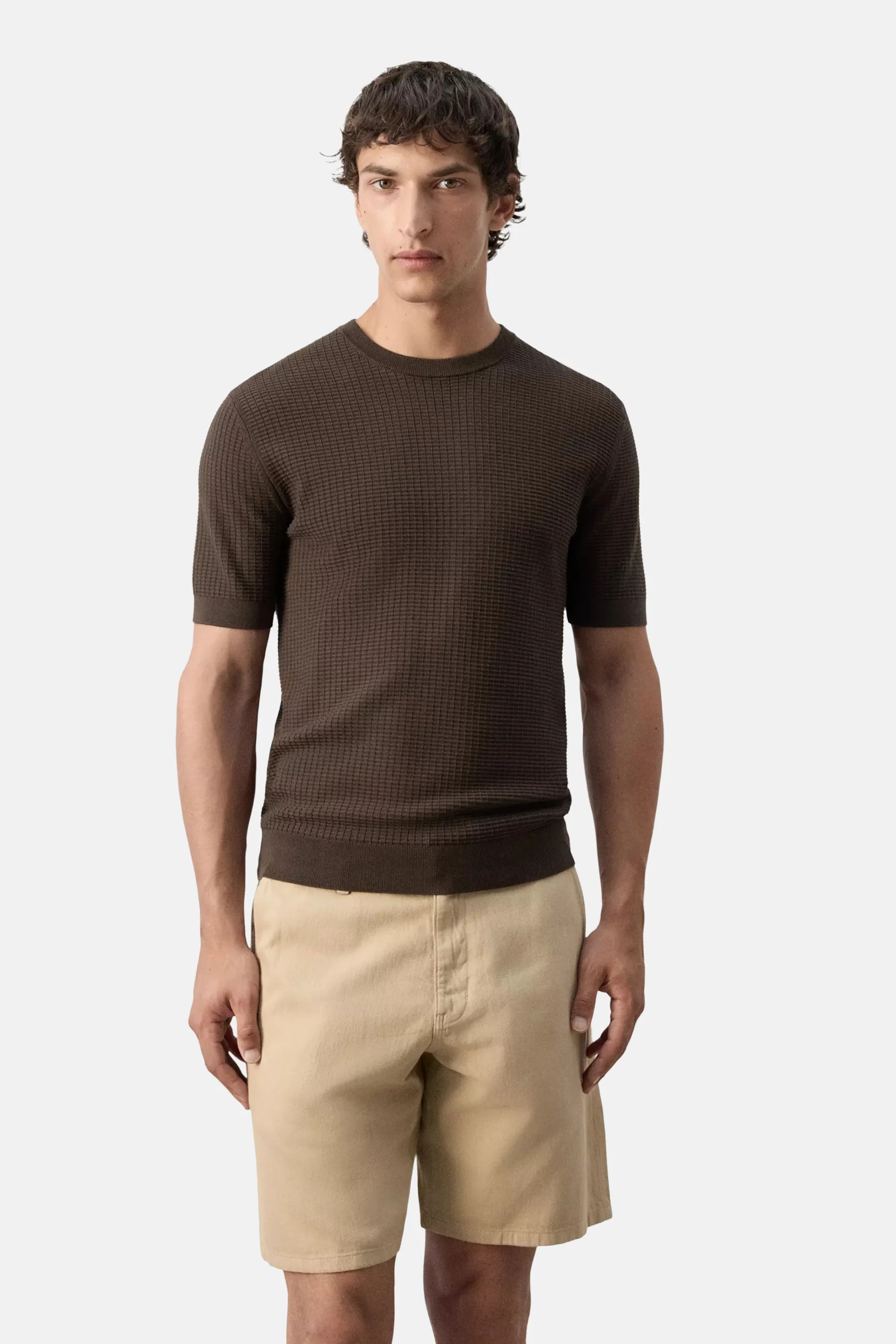 Pull O-hals - bruin