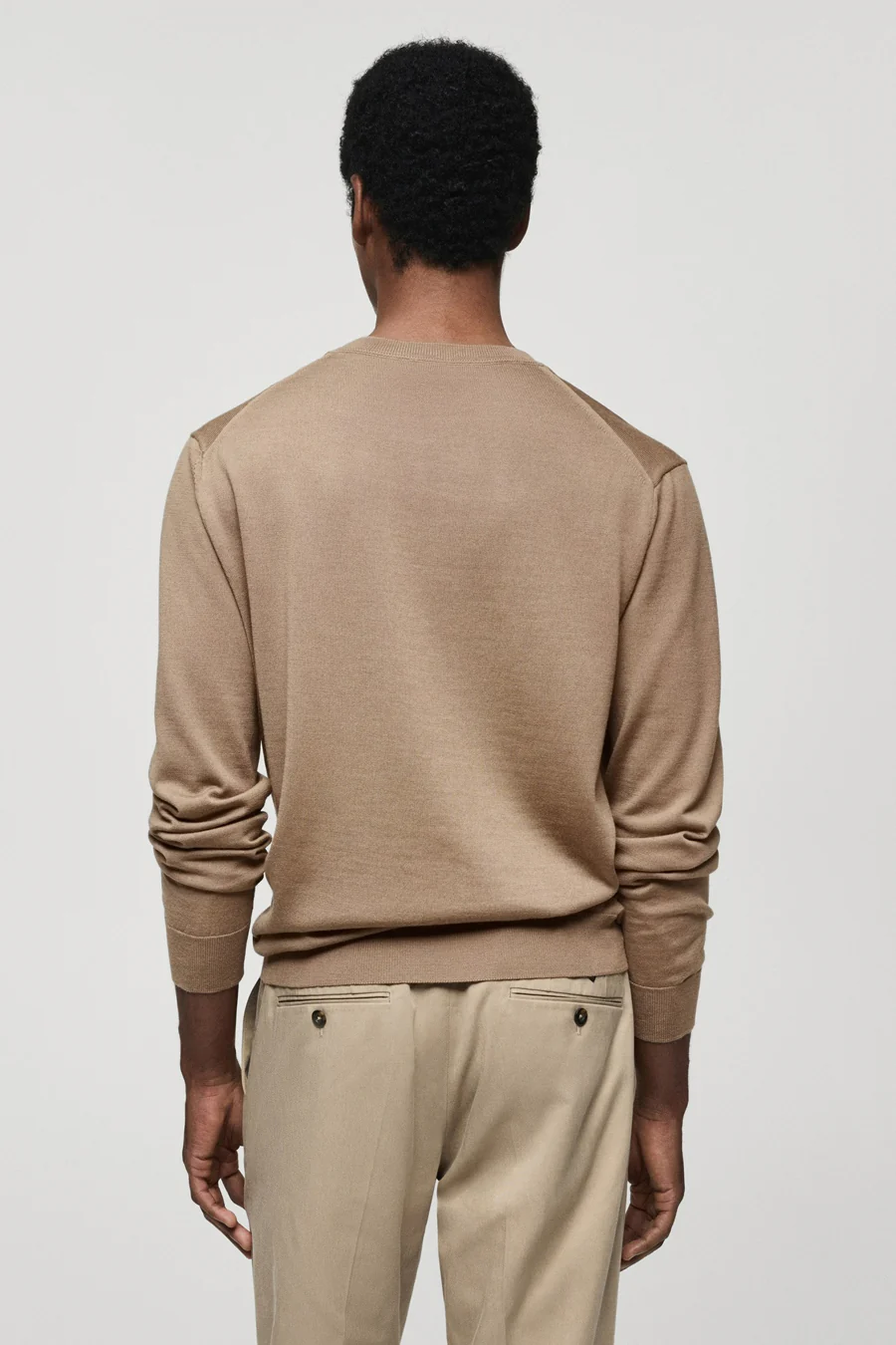 Pull met ronde hals - bruin - Image 3