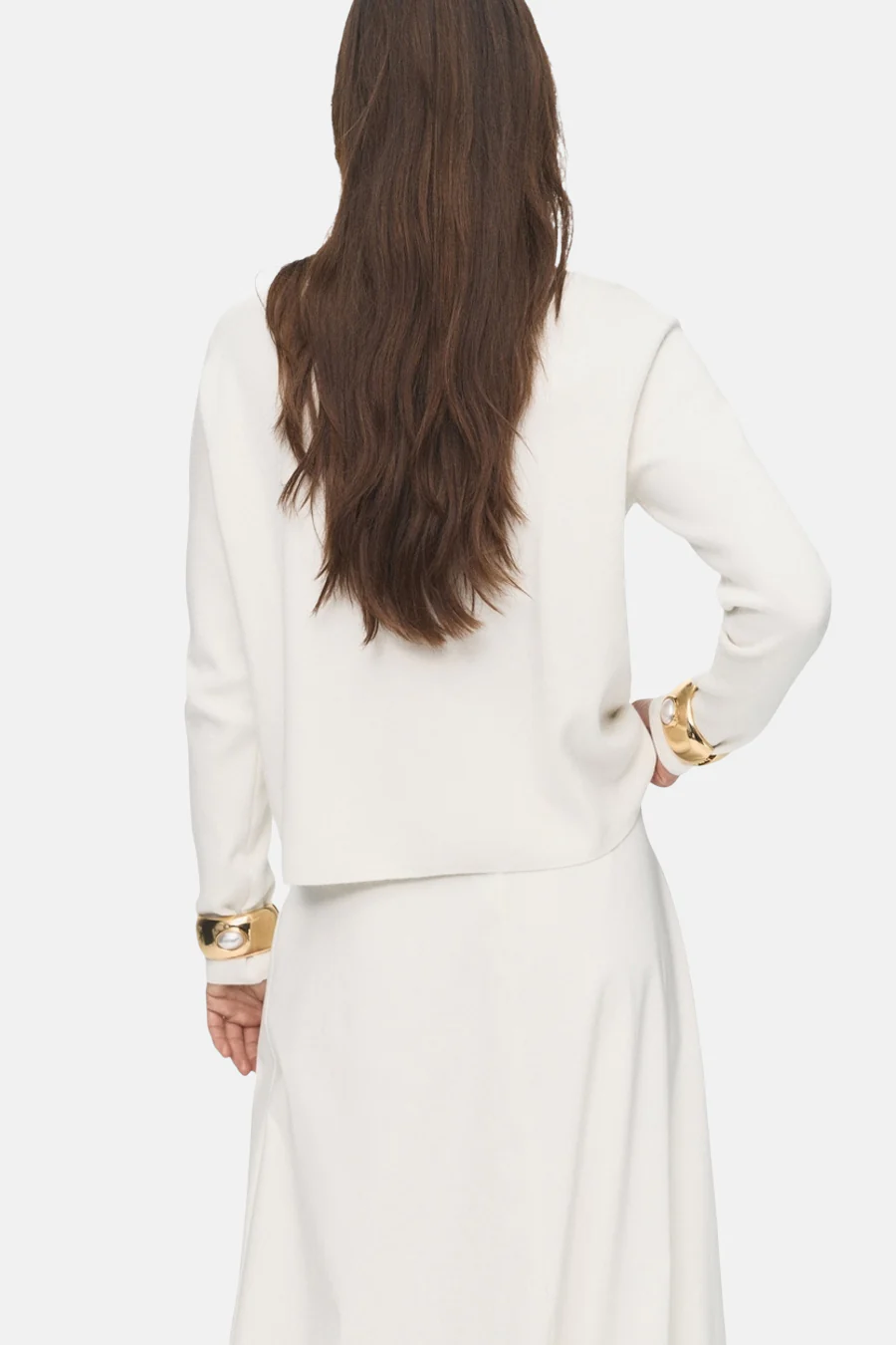 Pull met ronde hals - Wit - Image 3