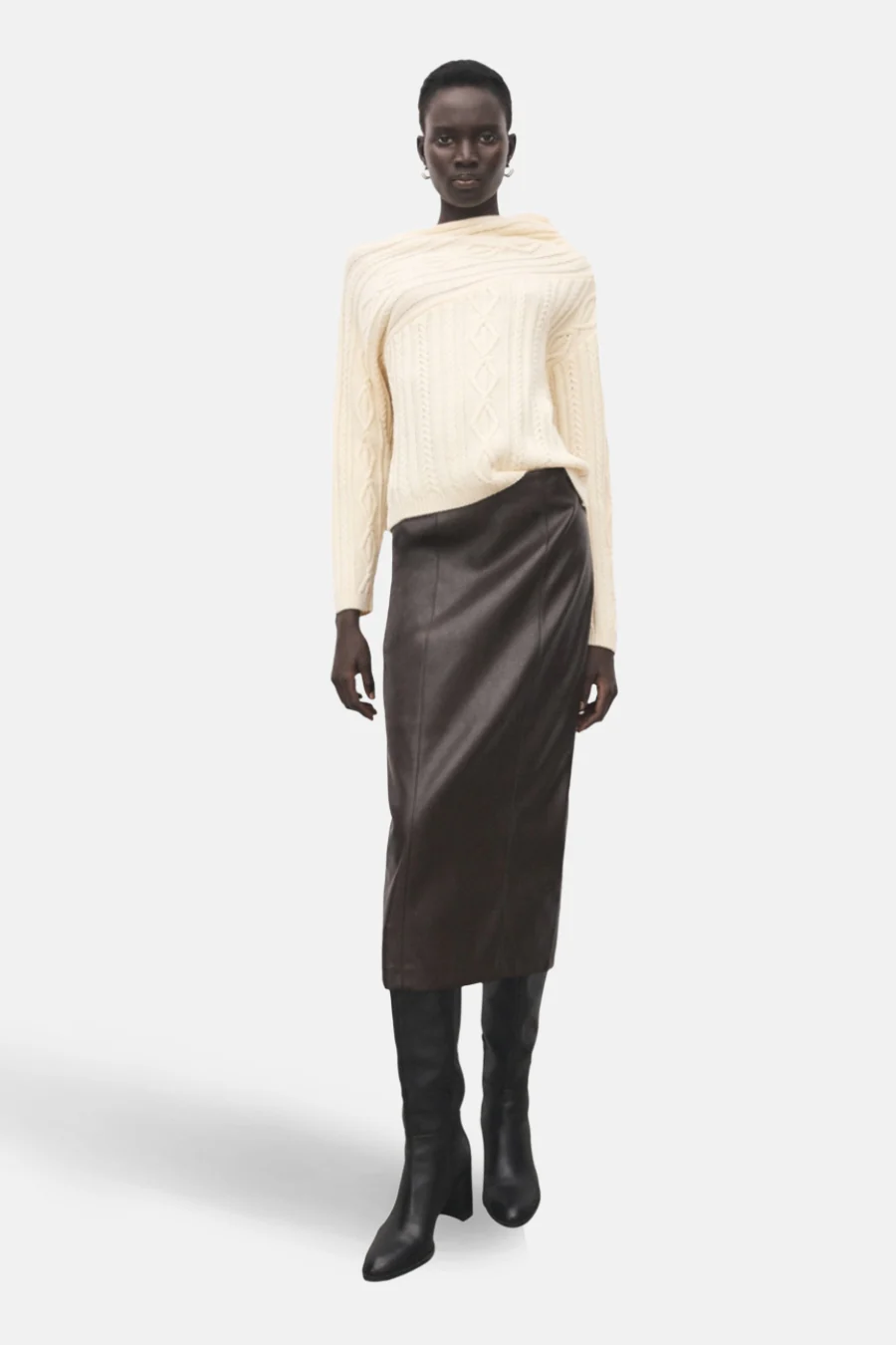 Pull met ronde hals - ecru - Image 2