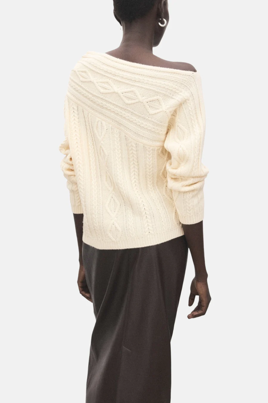 Pull met ronde hals - ecru - Image 3