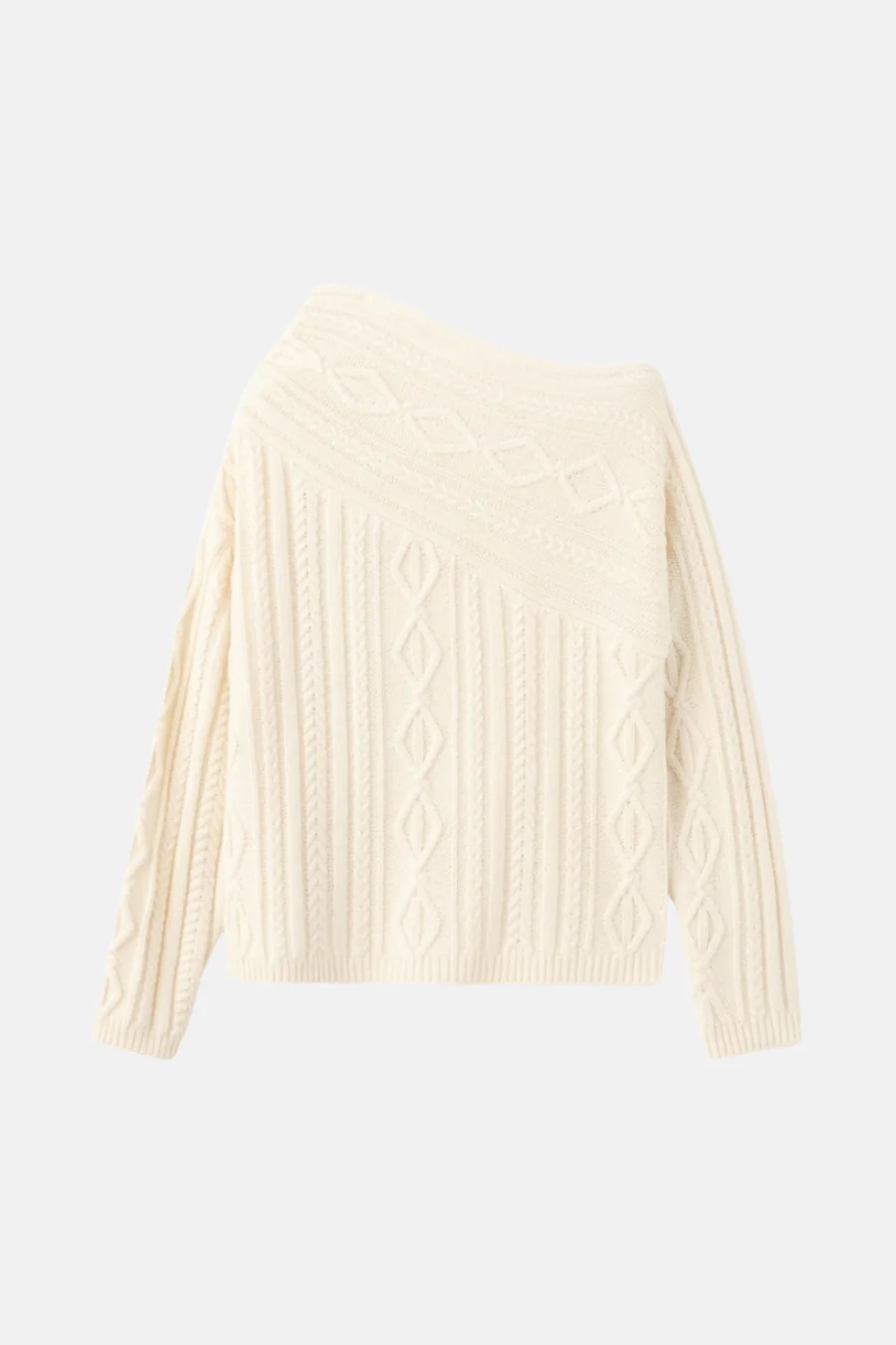 Pull met ronde hals - ecru - Image 5
