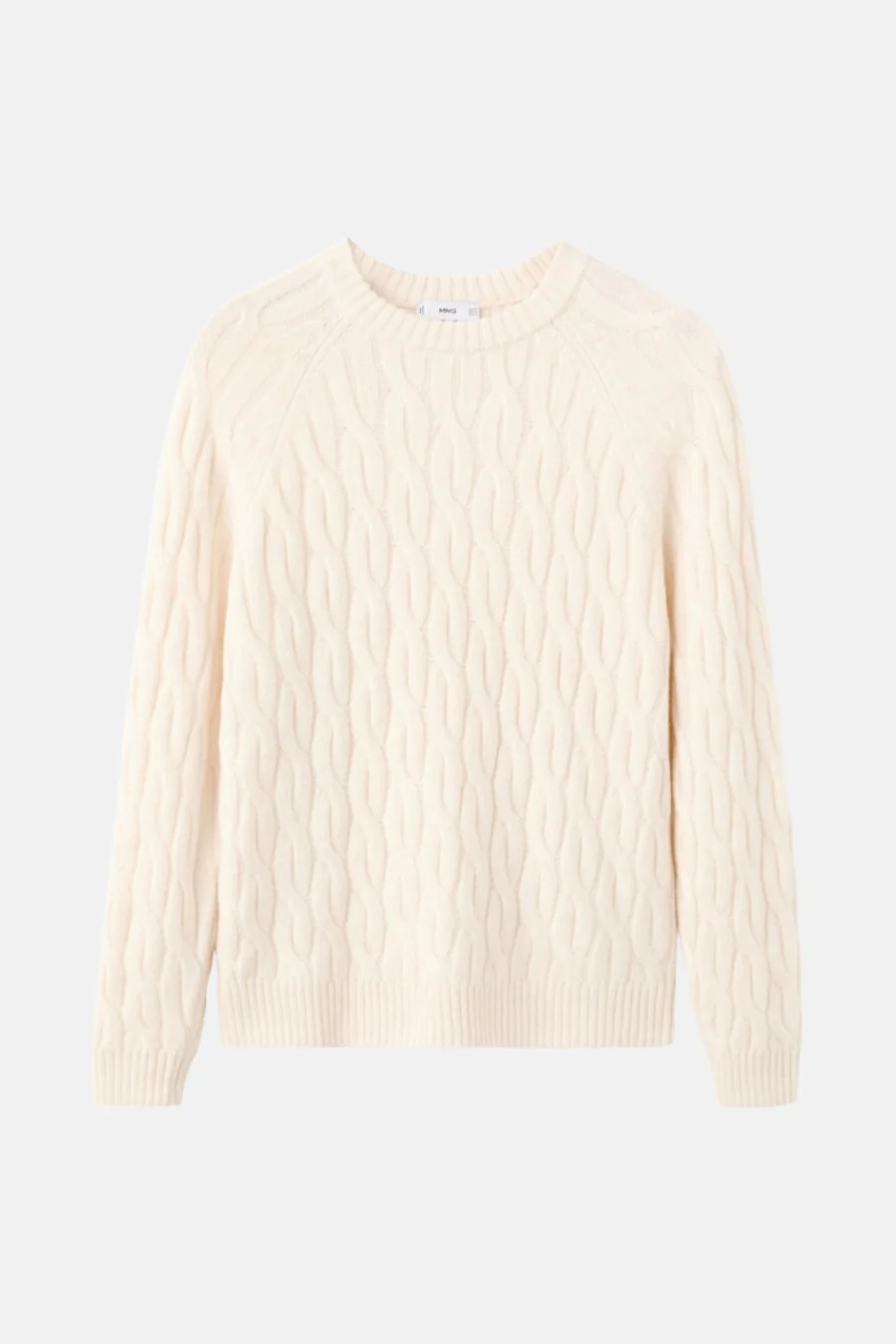 Pull met ronde hals - ecru