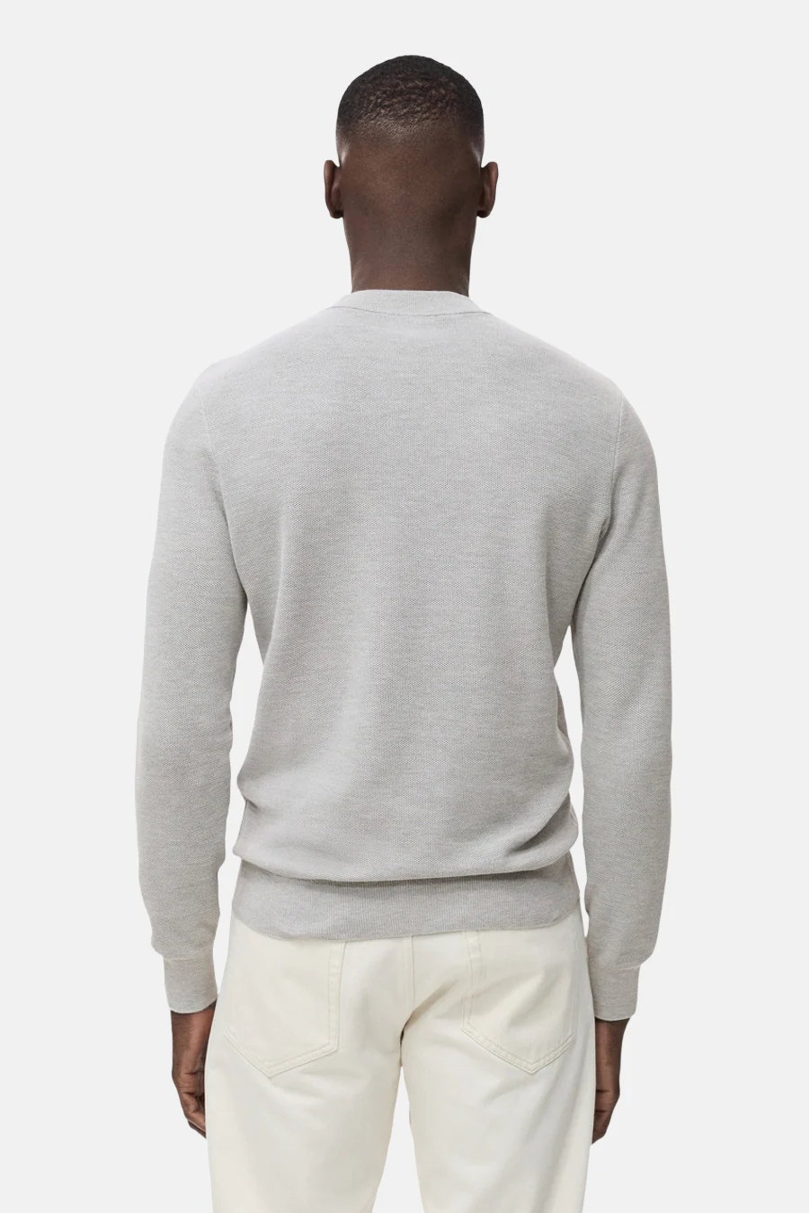 Pull met ronde hals - grijs - Image 3