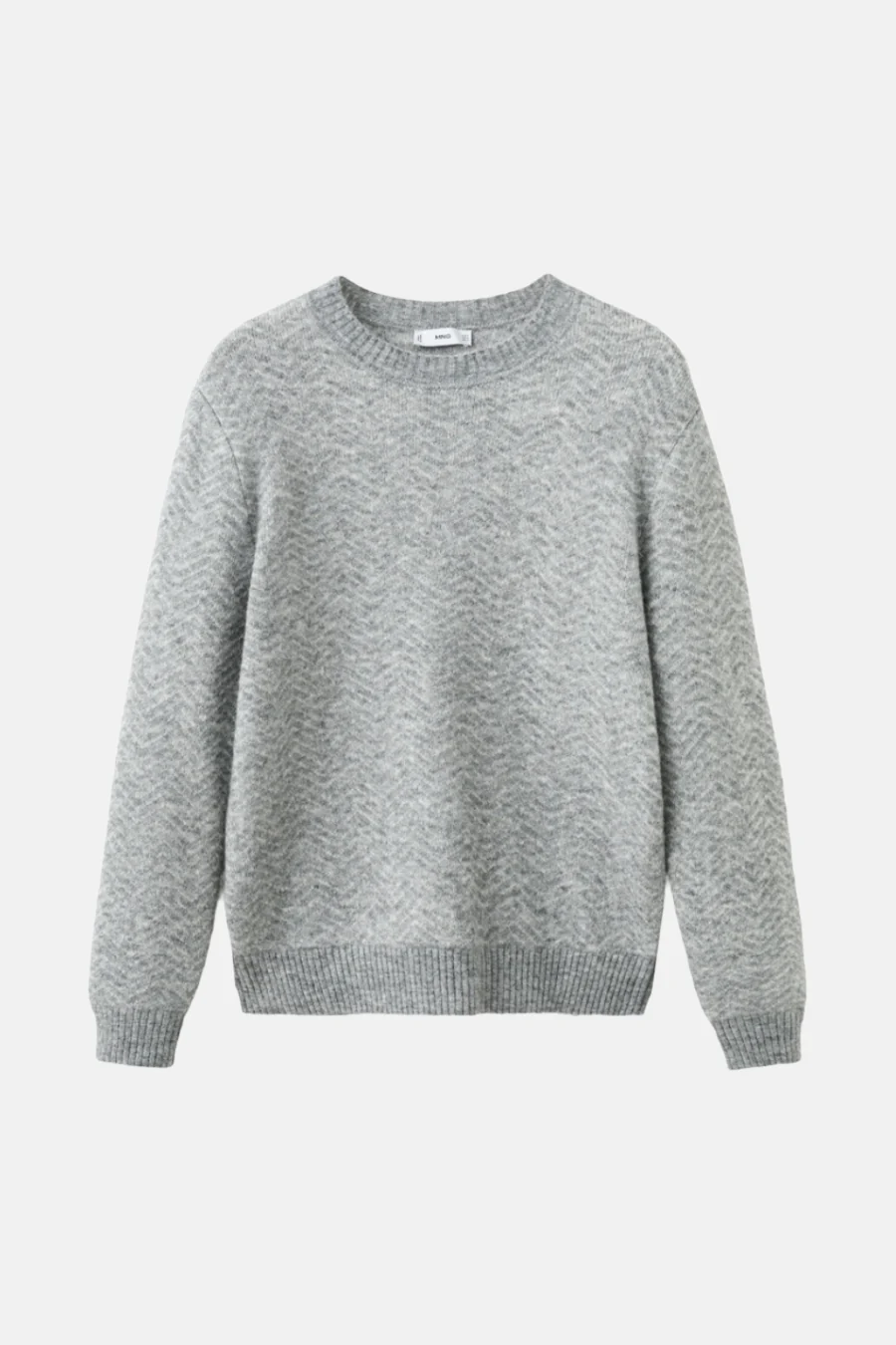 Pull met ronde hals - grijs