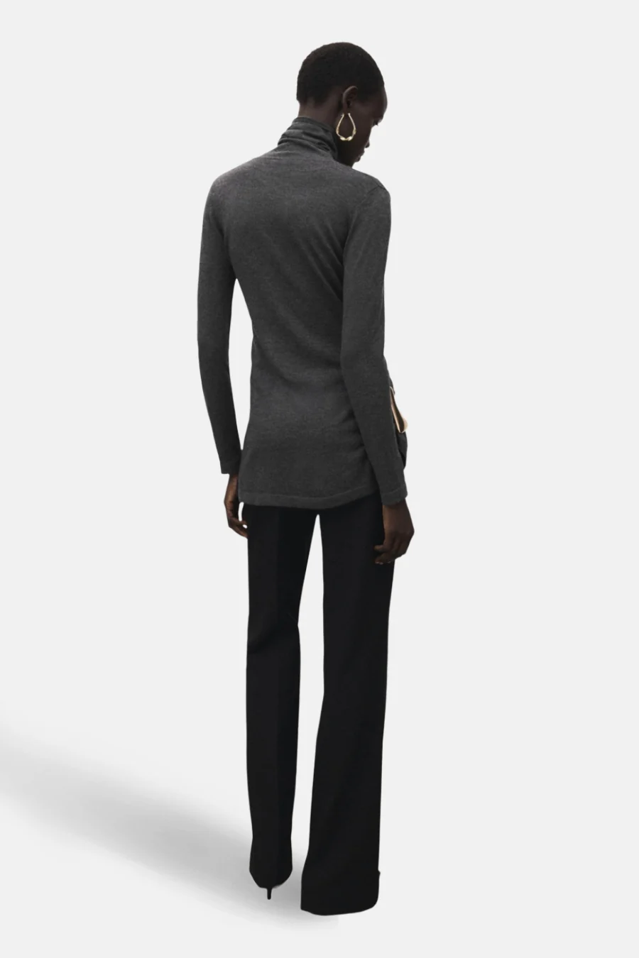 Pull met ronde hals - grijs - Image 3