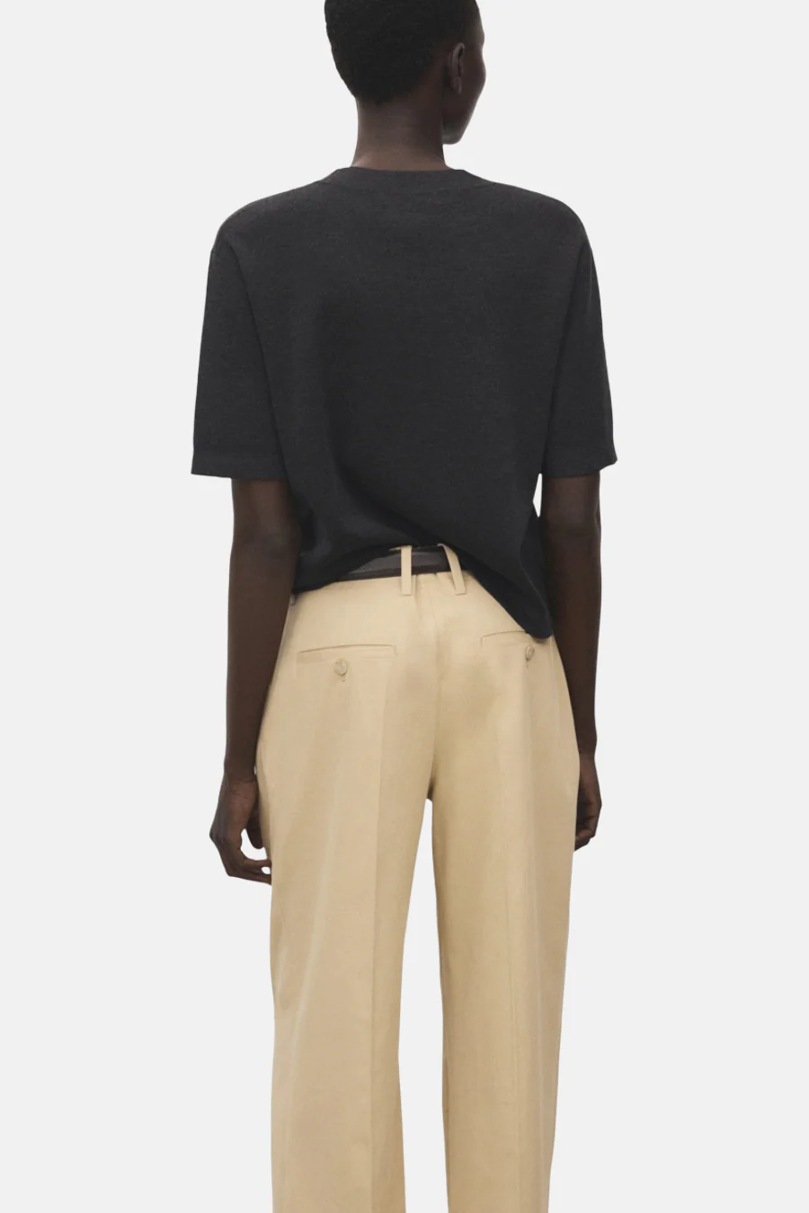 Pull met ronde hals - grijs - Image 3