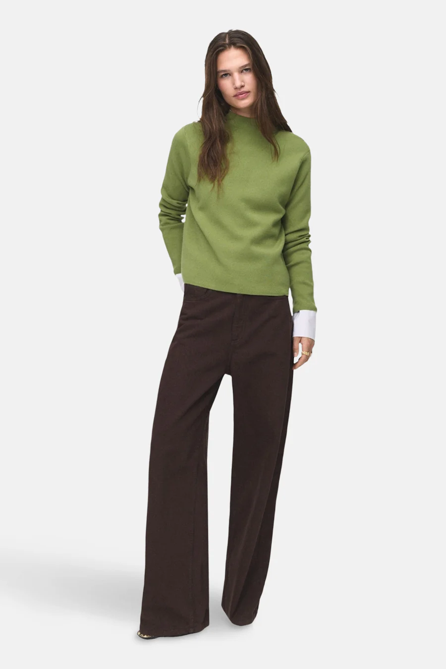Pull met ronde hals - groen - Image 2
