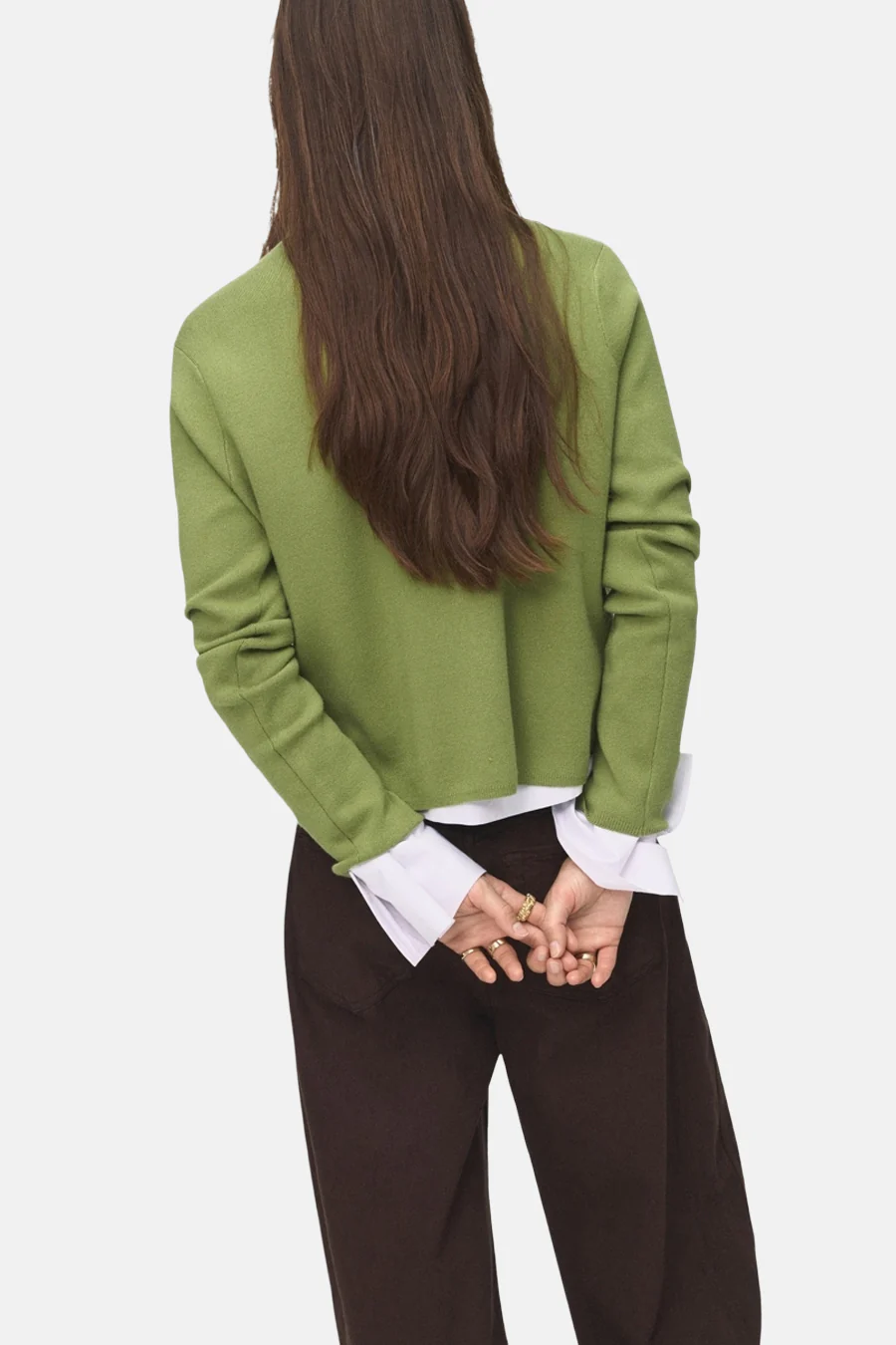 Pull met ronde hals - groen - Image 3