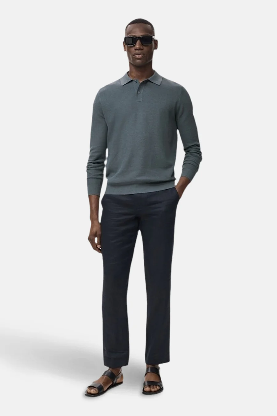 Pull met ronde hals - groen - Image 2