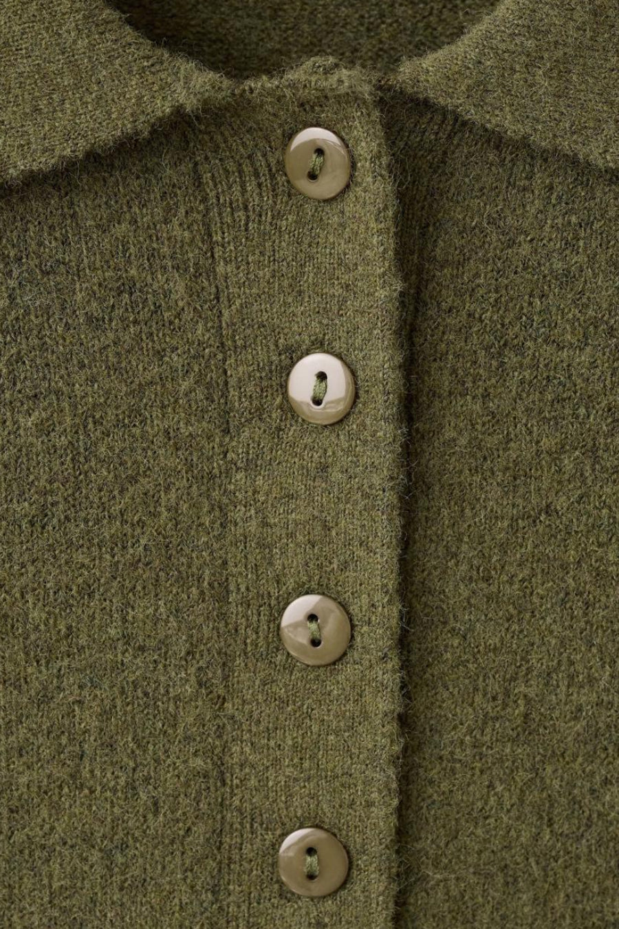 Pull met ronde hals - khaki - Image 5