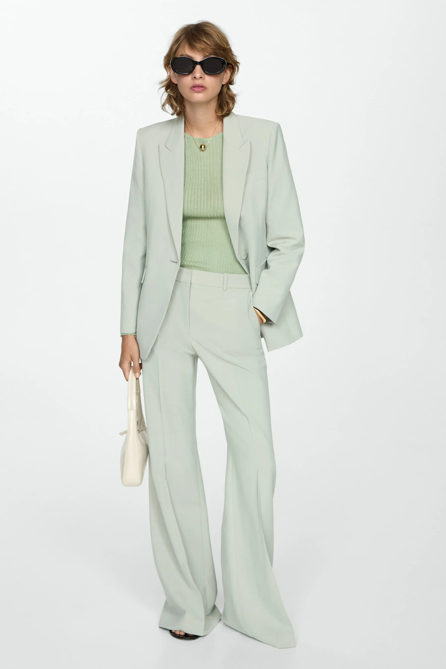 Pull met ronde hals - groen - Image 2