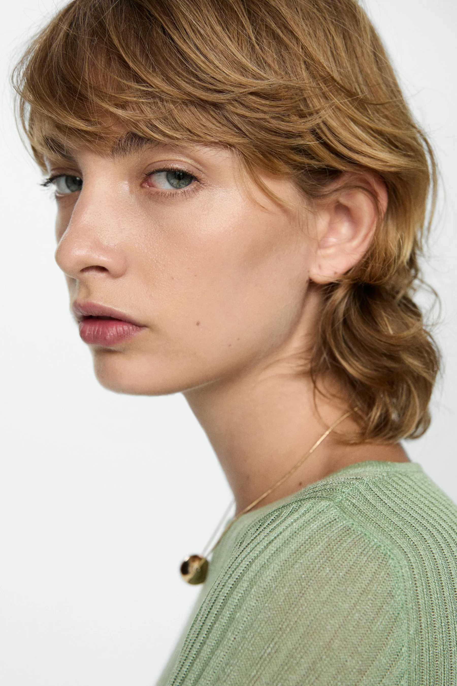 Pull met ronde hals - groen - Image 4