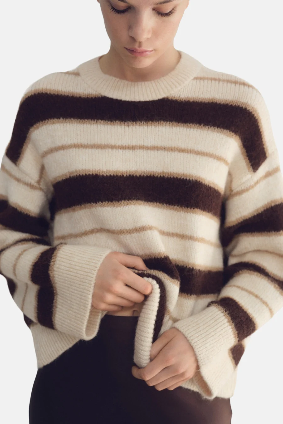 Pull met ronde hals - multicolor