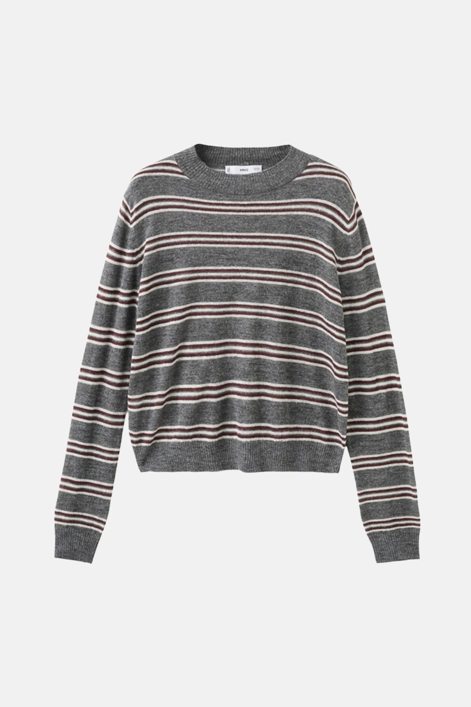 Pull met ronde hals - grijs - Image 5