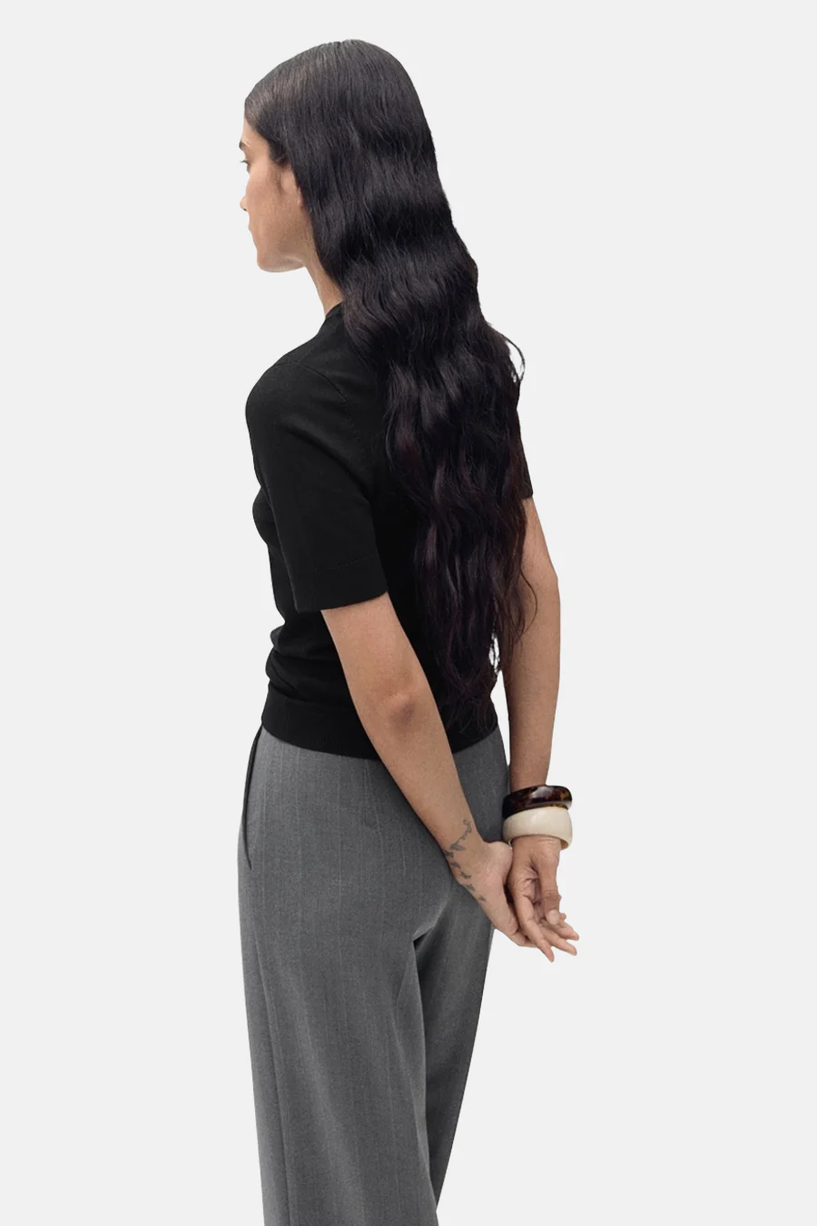 Pull met ronde hals - Zwart - Image 2