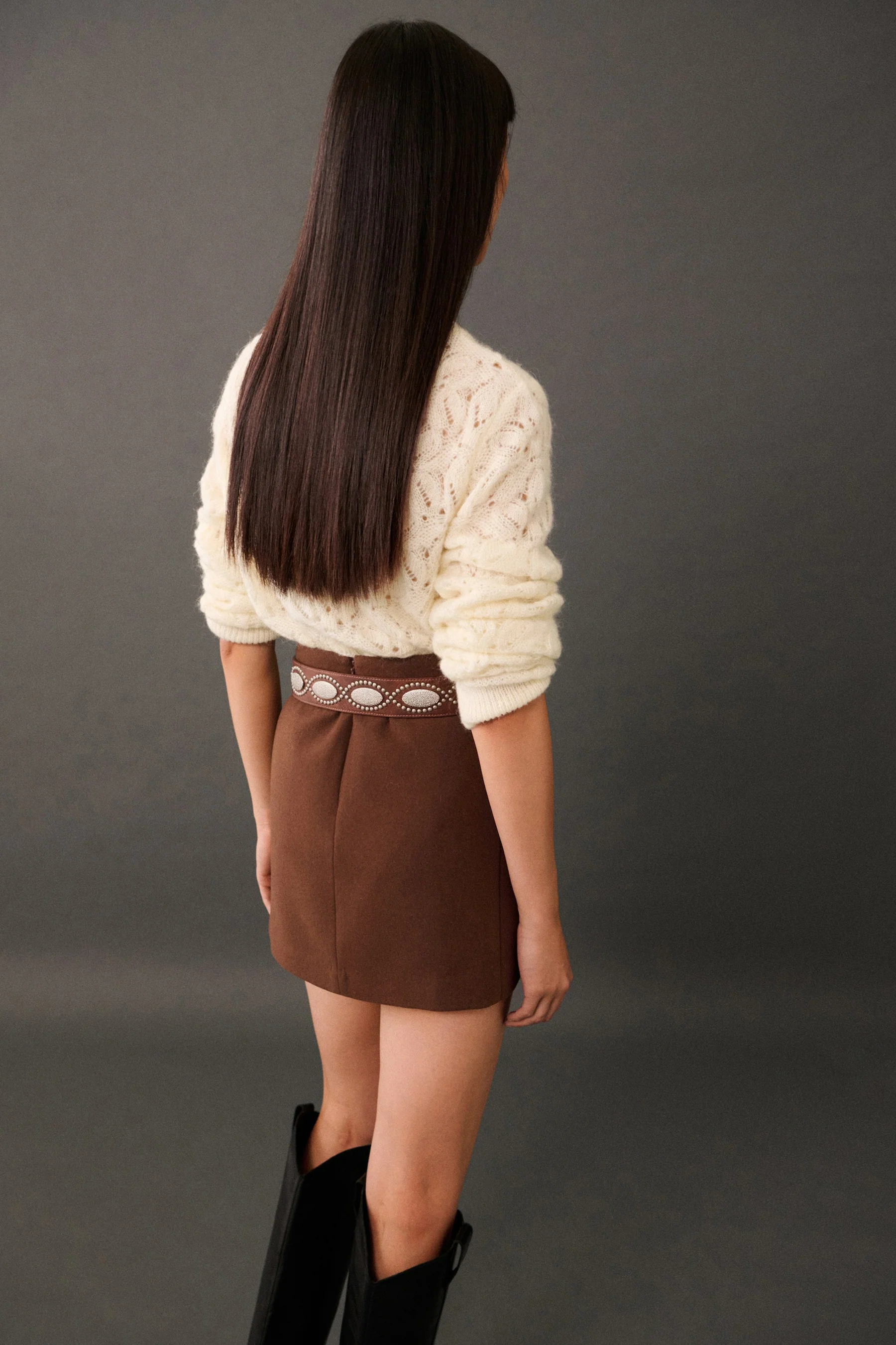 Pull met ronde hals - wit - Image 2