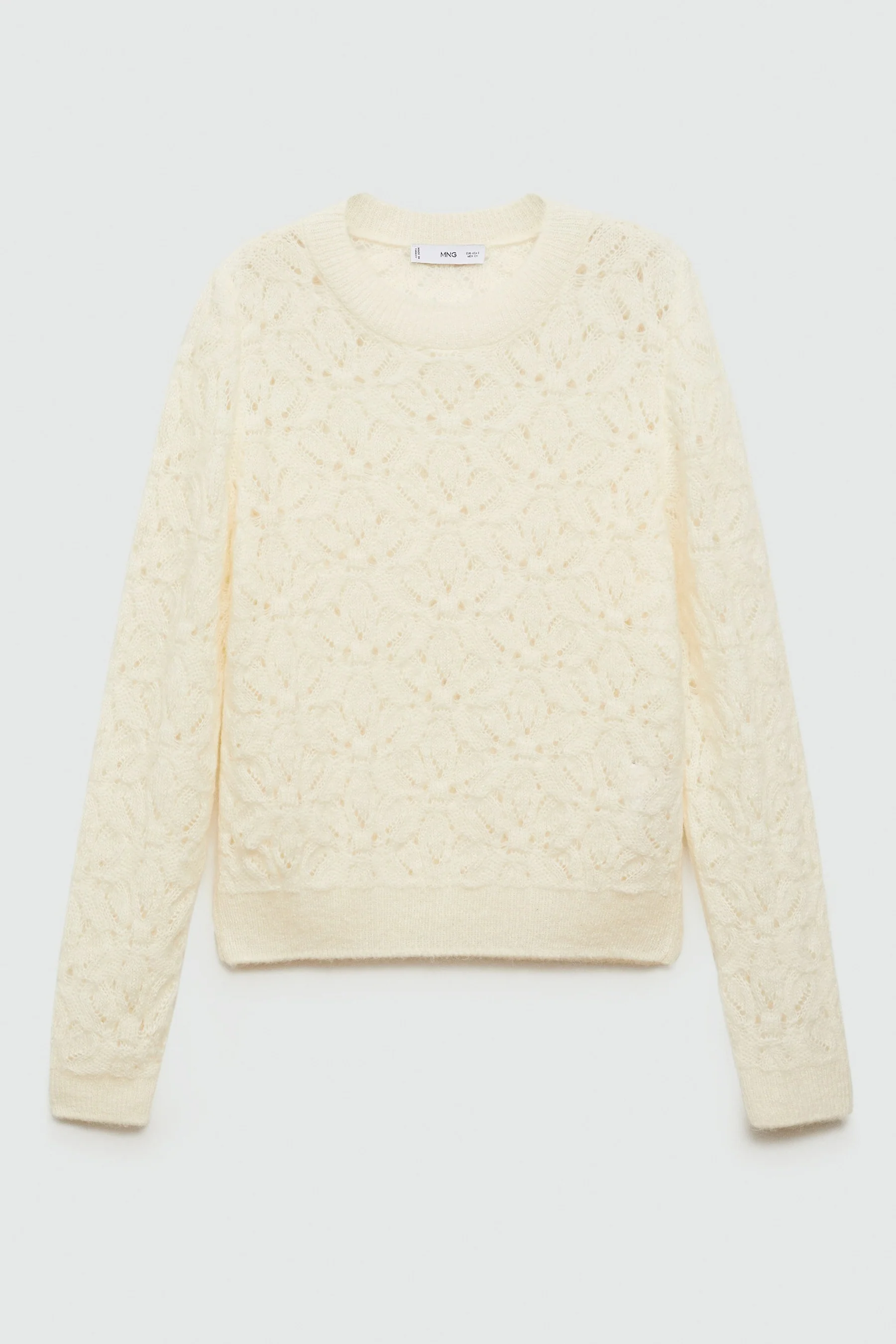 Pull met ronde hals - wit - Image 3