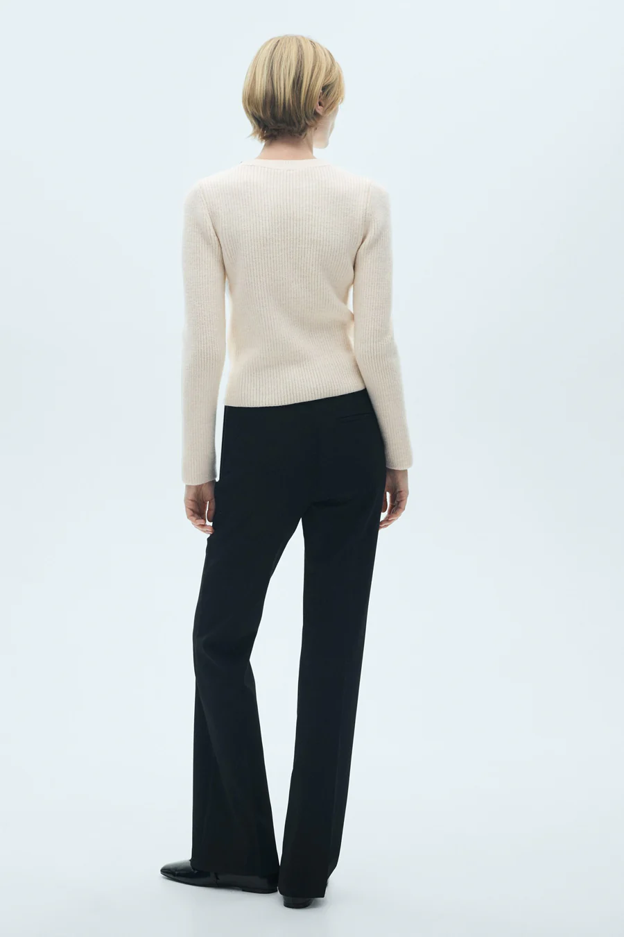 Pull met ronde hals - wit - Image 3
