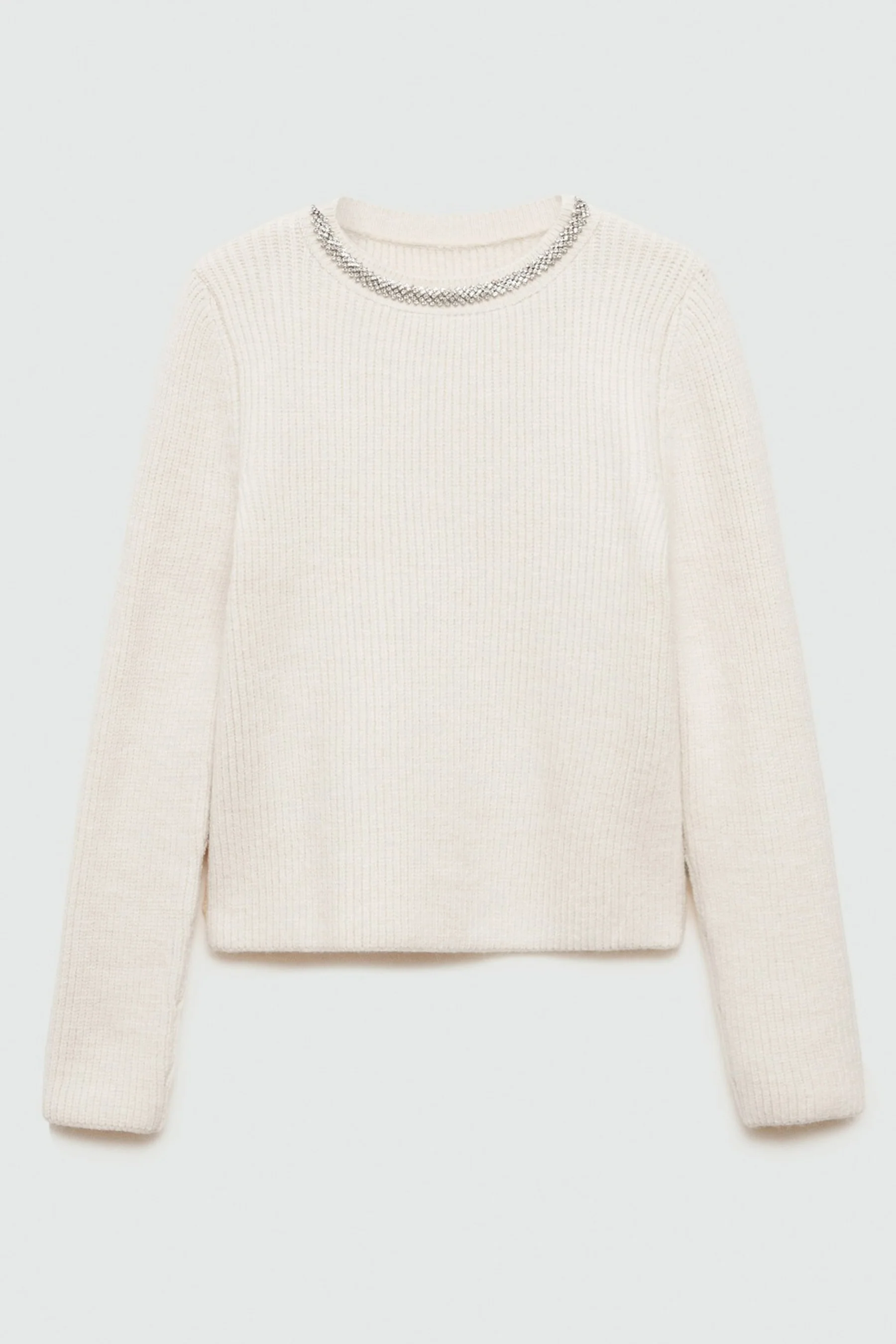 Pull met ronde hals - wit - Image 5