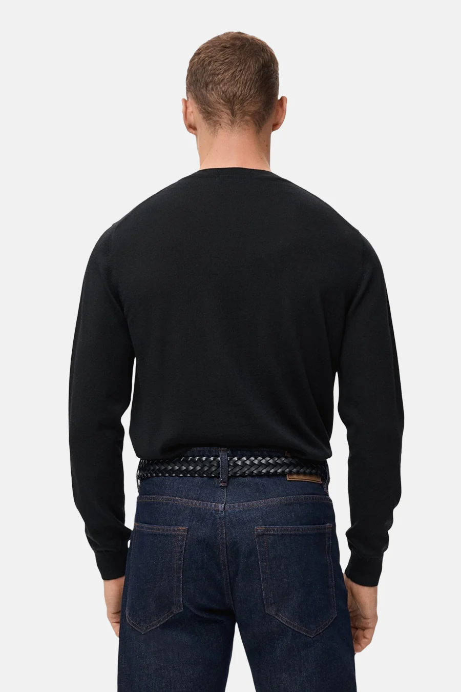 Pull met ronde hals - zwart - Image 3