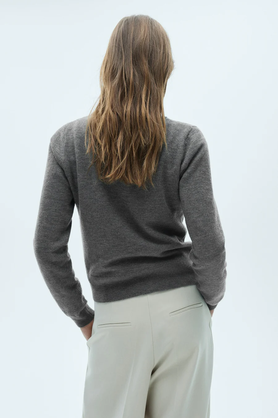 Pull met ronde hals - Grijs