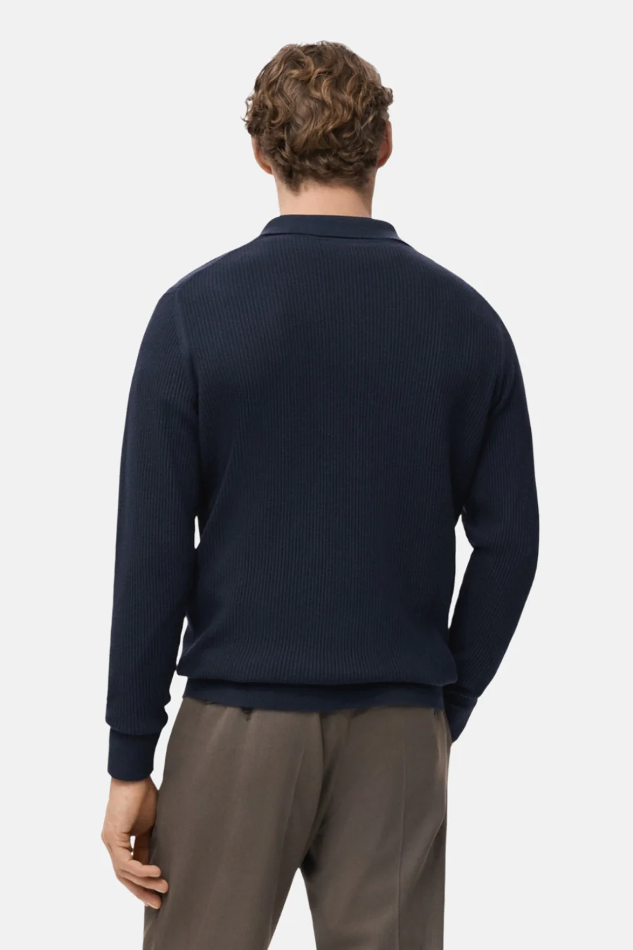 Pull met V-hals - blauw - Image 3