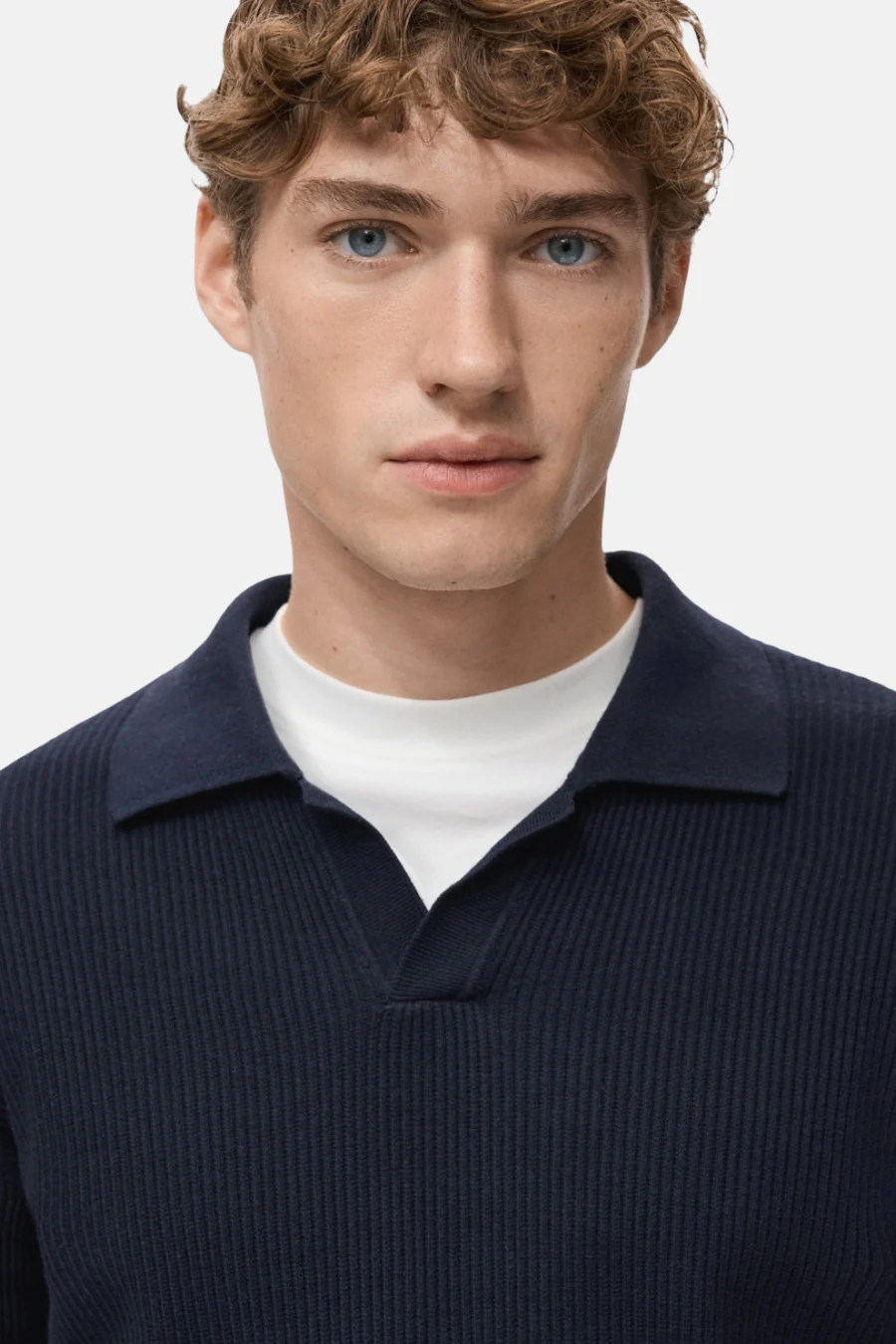 Pull met V-hals - blauw - Image 4