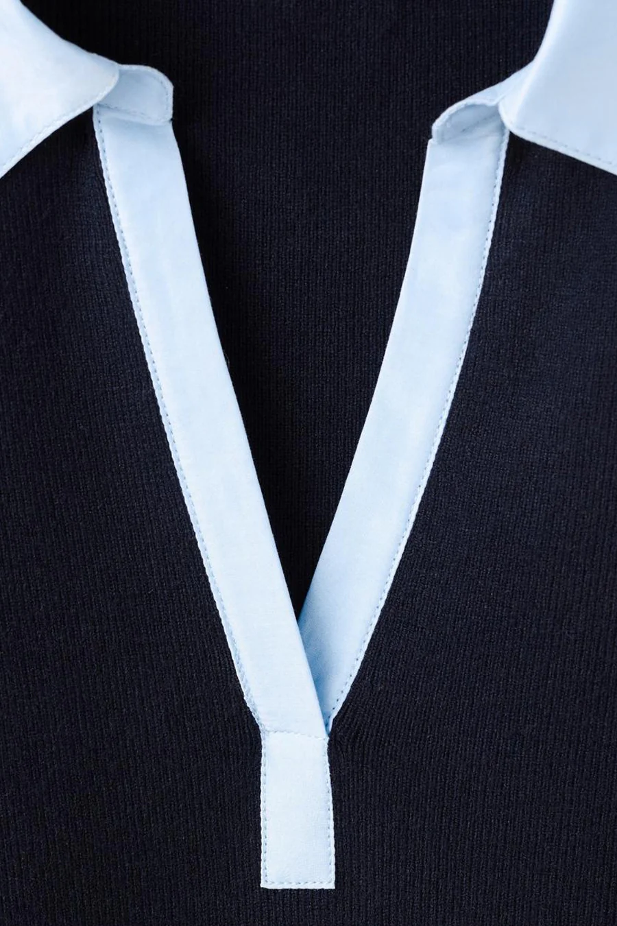 Pull met V-hals - blauw - Image 4