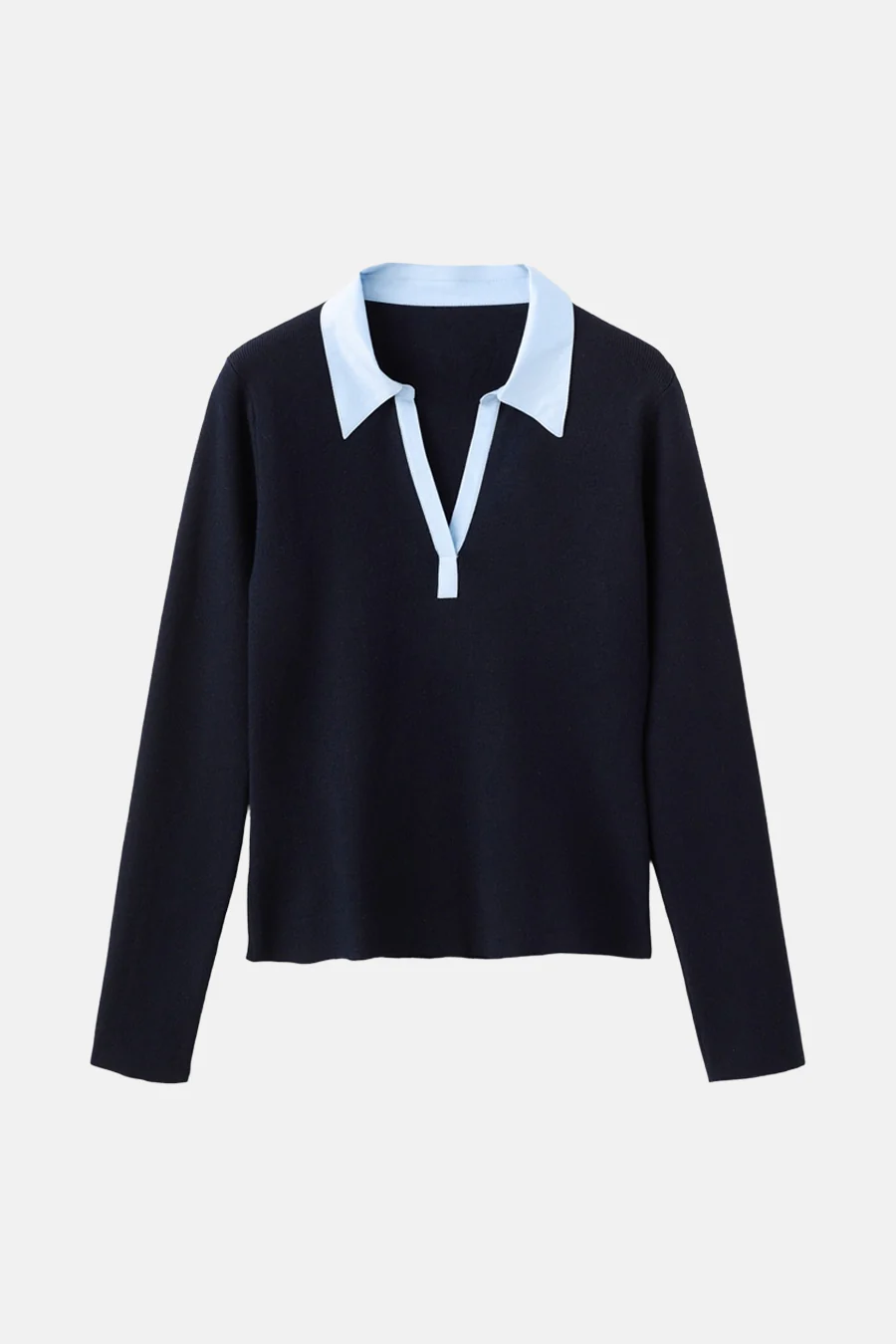 Pull met V-hals - blauw - Image 5