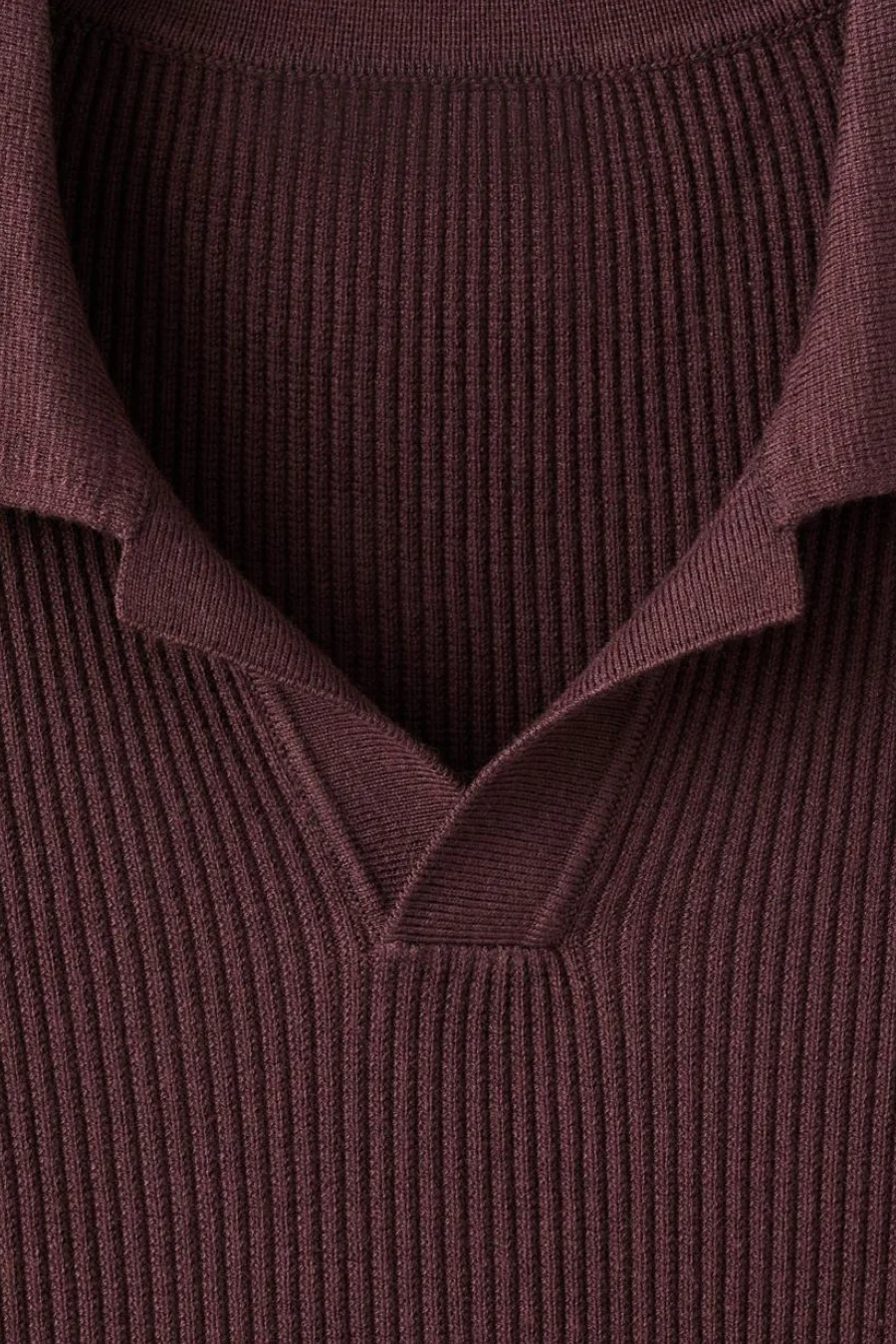 Pull met V-hals - bordeaux - Image 5
