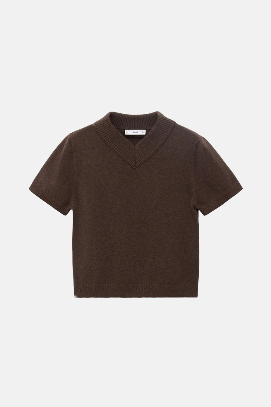 Pull met V-hals - bruin - Image 5