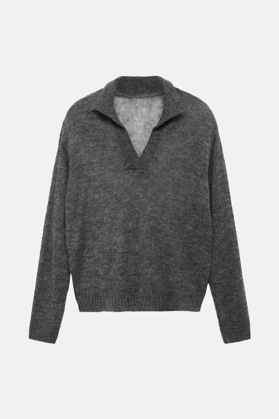 Pull met V-hals - grijs - Image 5